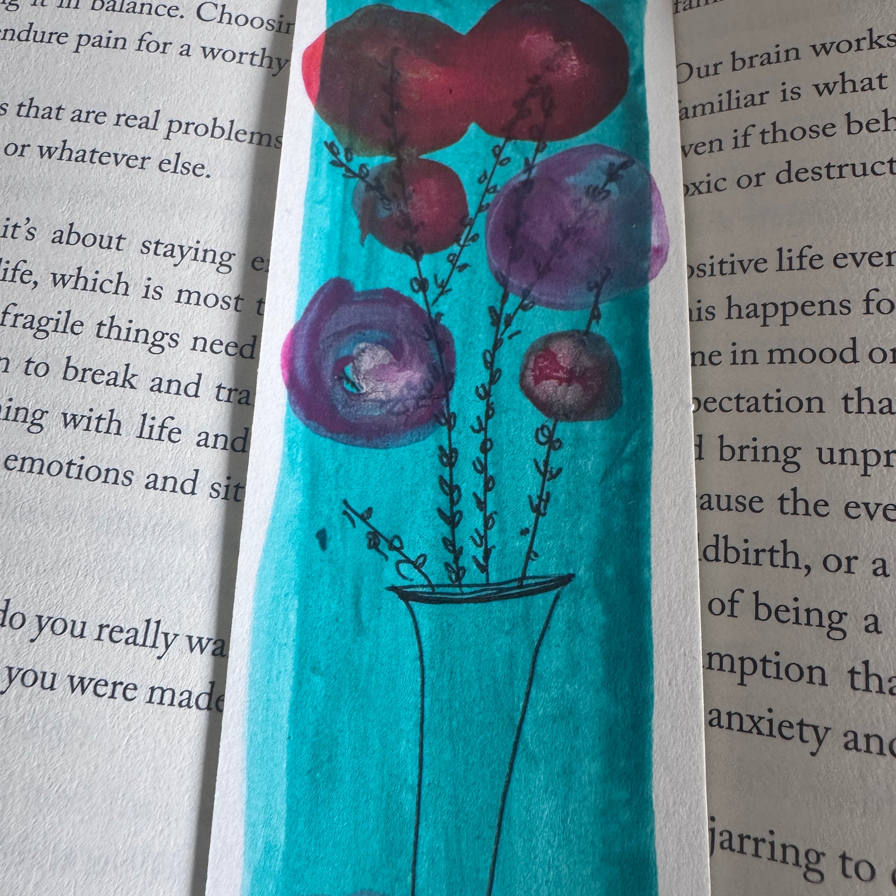 A Little Joy Handmade Watercolour Bookmark
