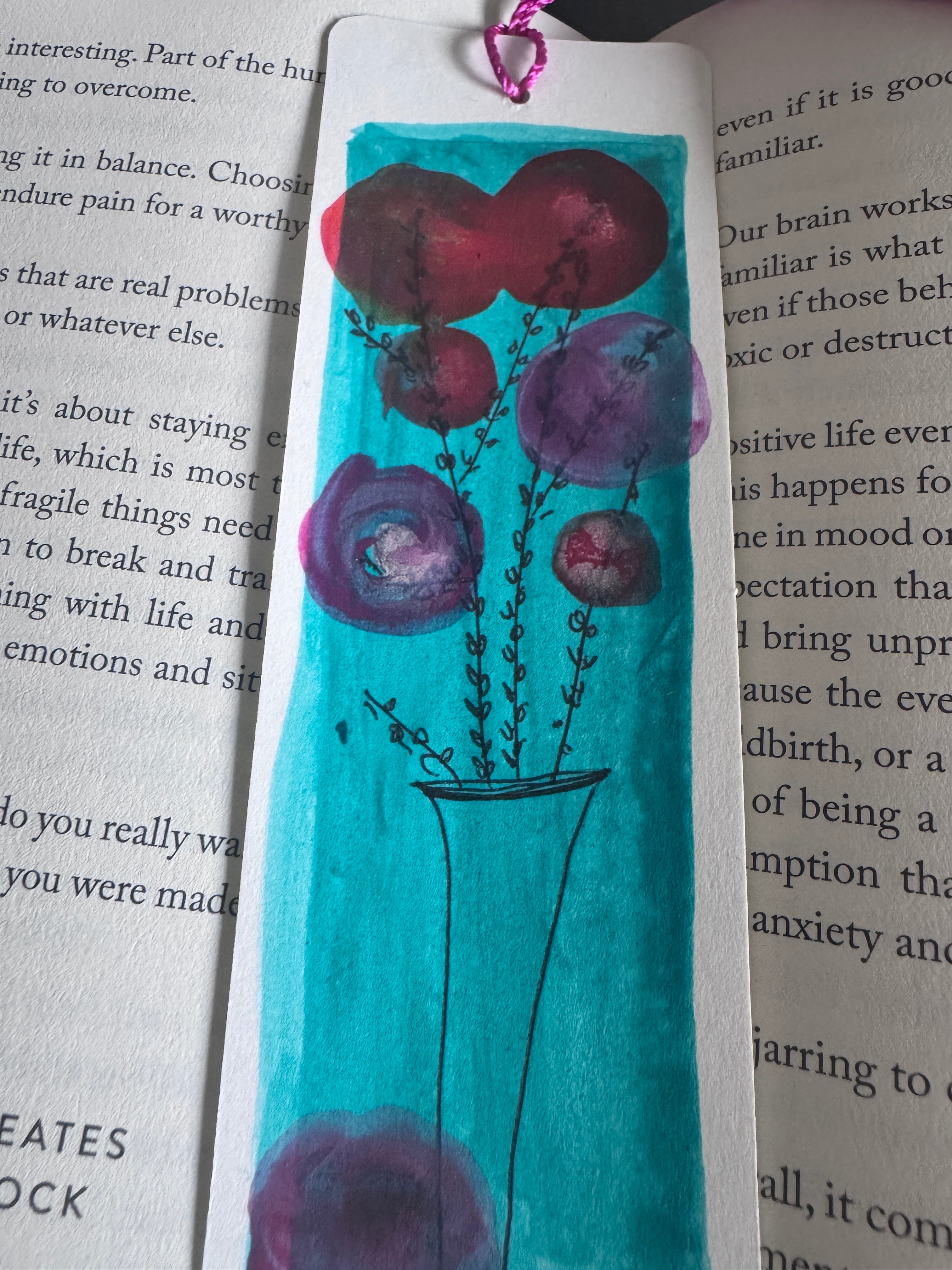A Little Joy Handmade Watercolour Bookmark