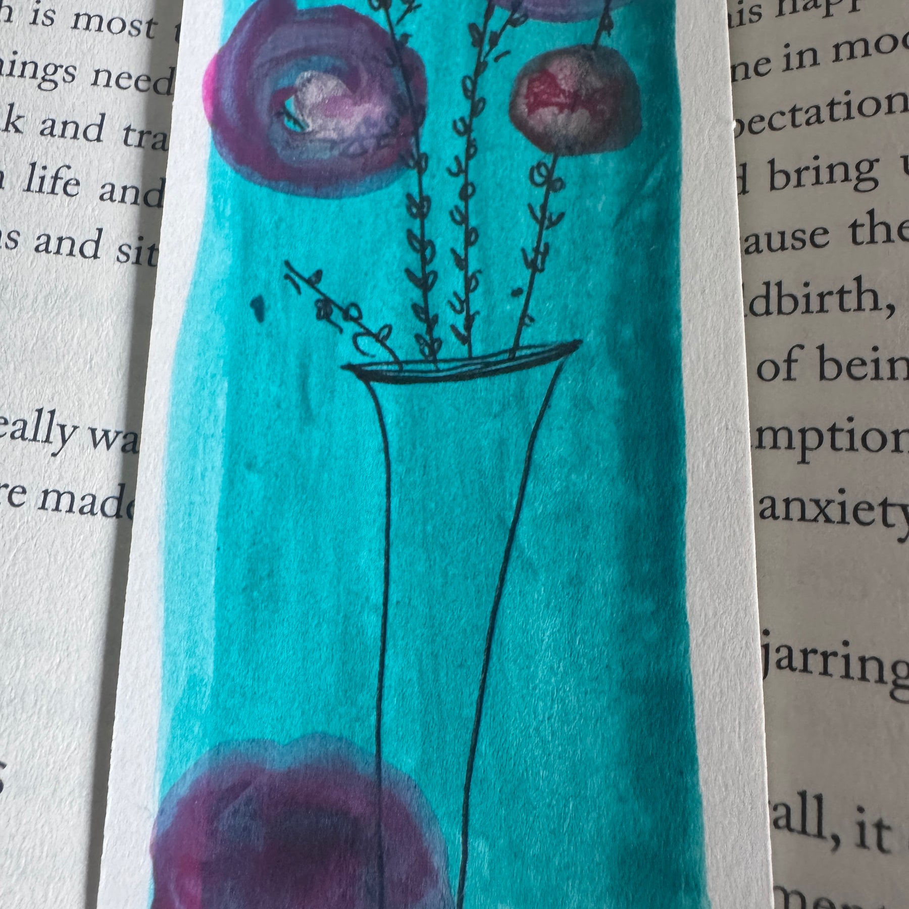 A Little Joy Handmade Watercolour Bookmark