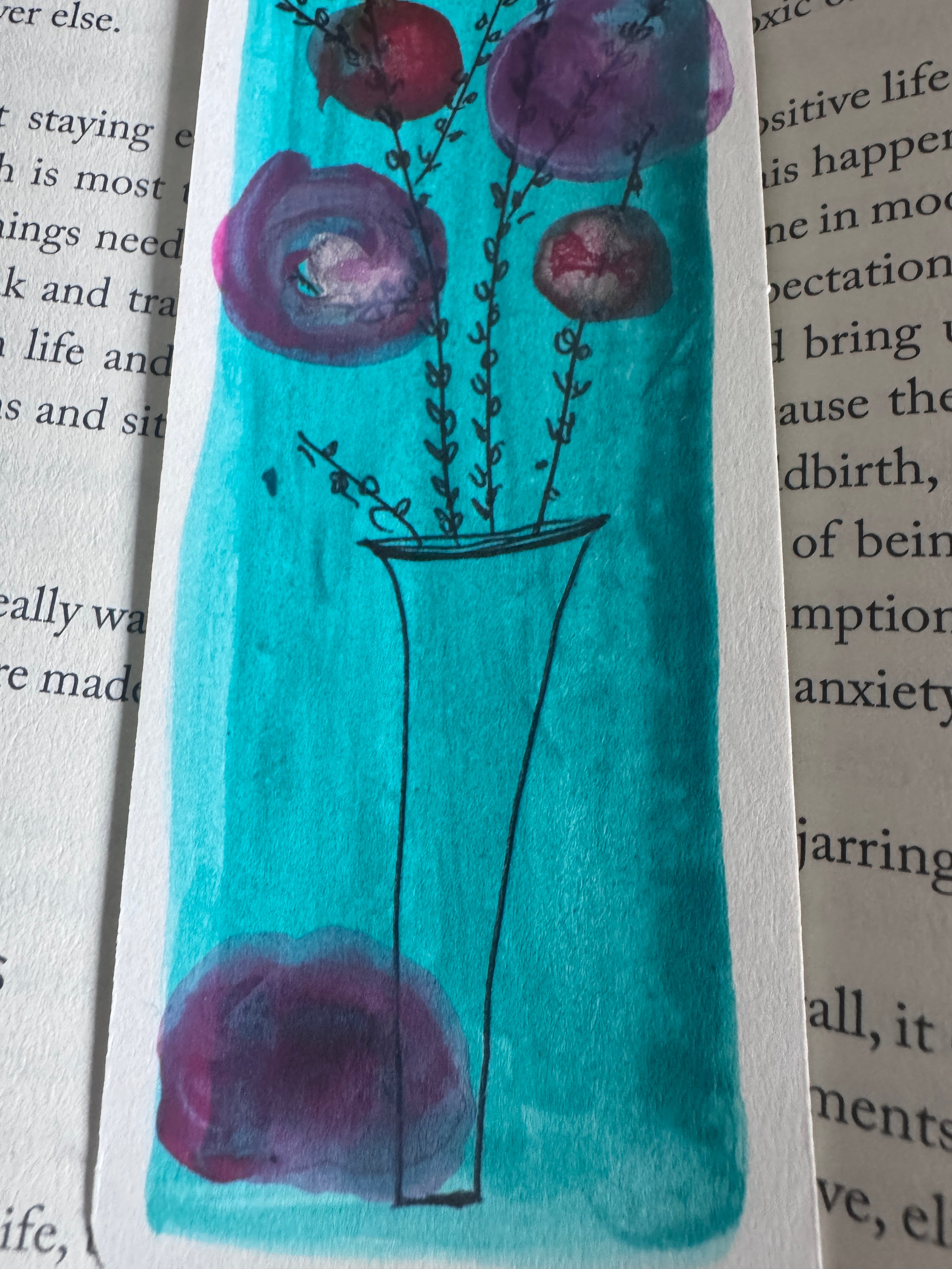 A Little Joy Handmade Watercolour Bookmark