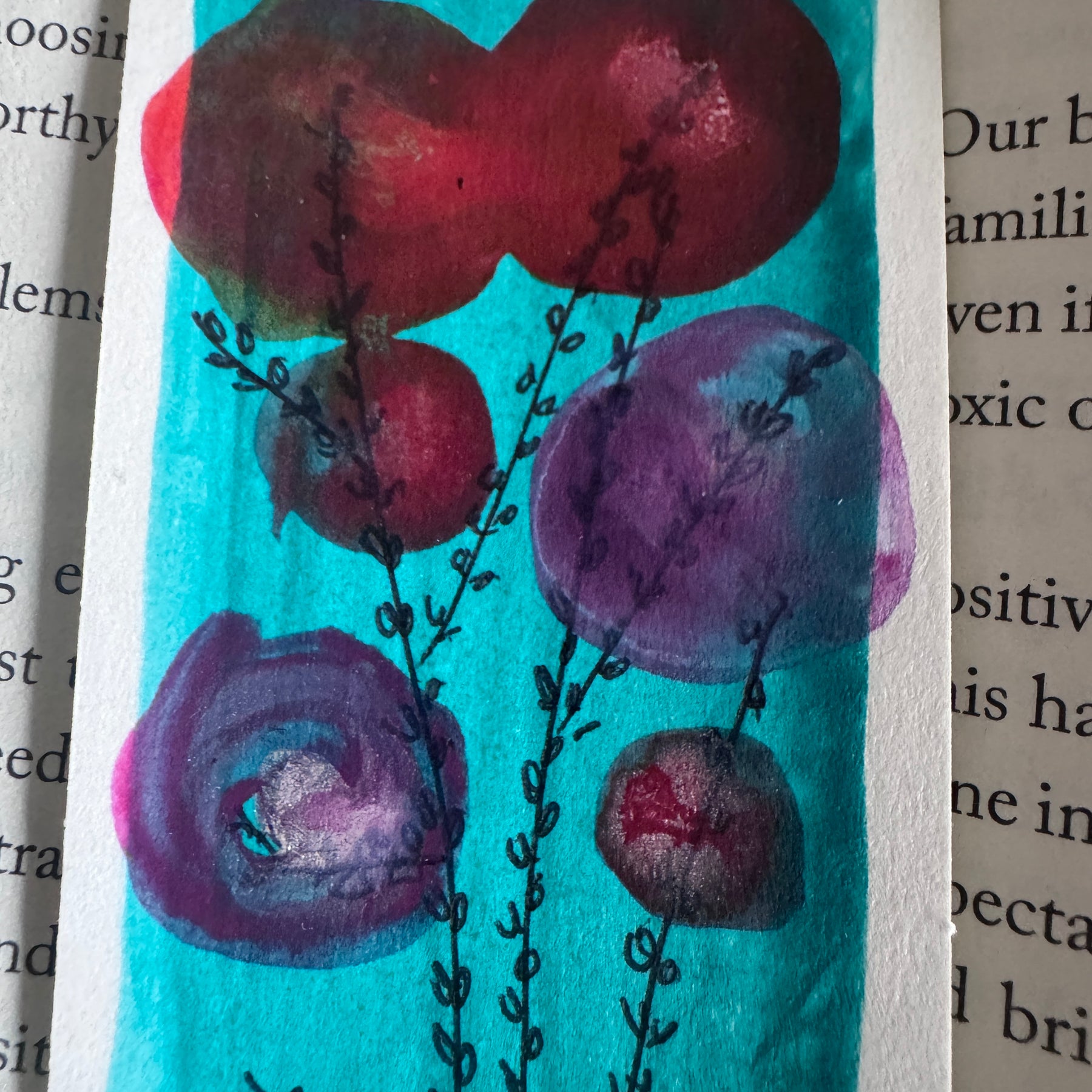 A Little Joy Handmade Watercolour Bookmark