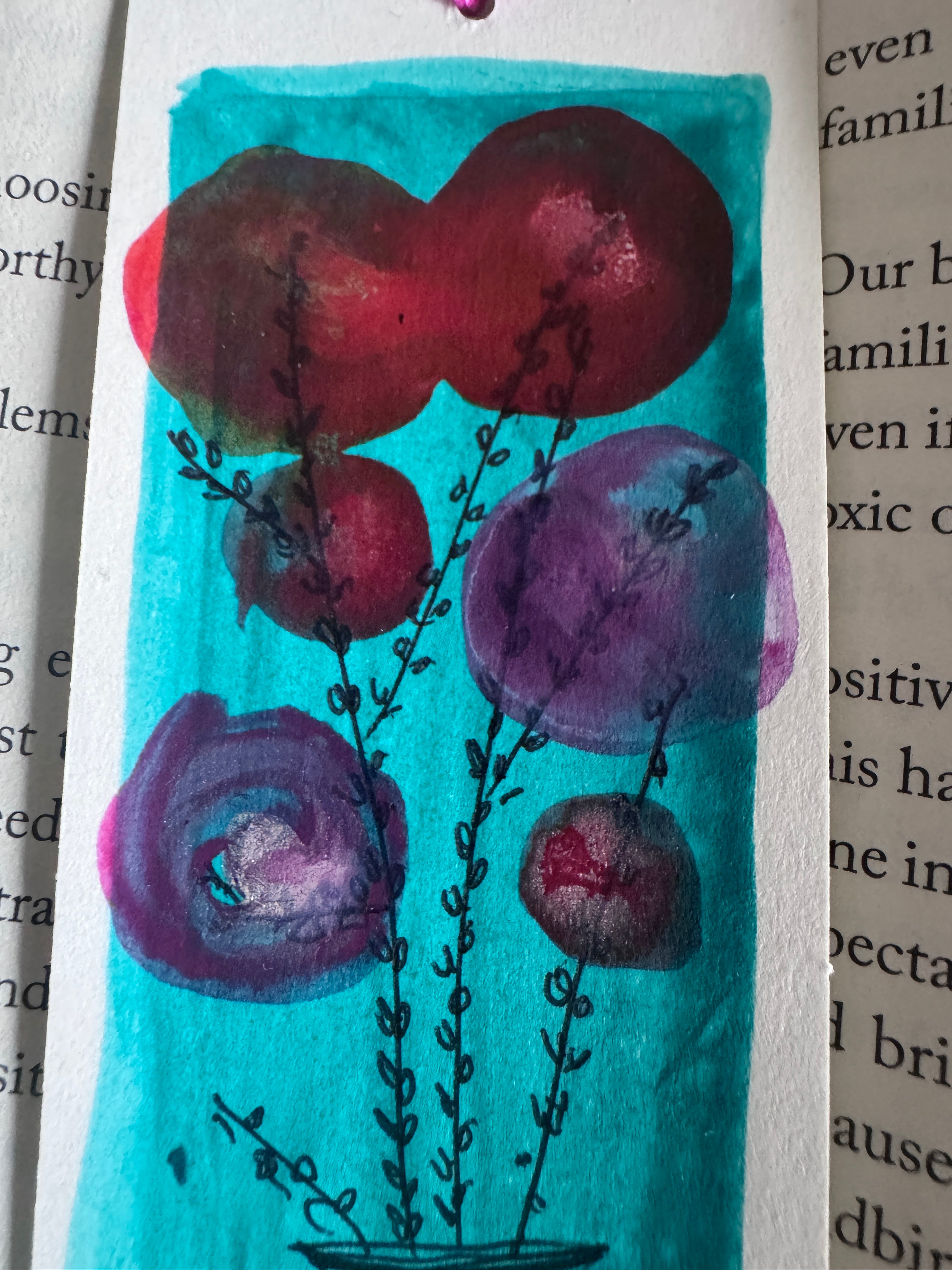 A Little Joy Handmade Watercolour Bookmark