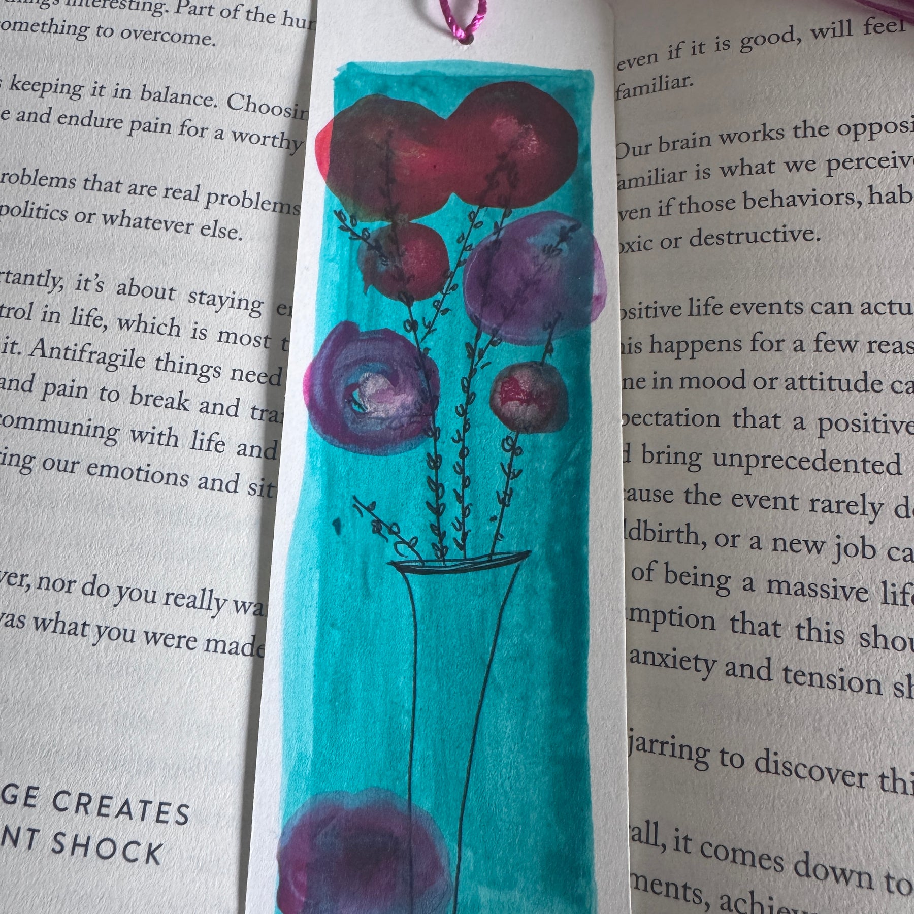 A Little Joy Handmade Watercolour Bookmark