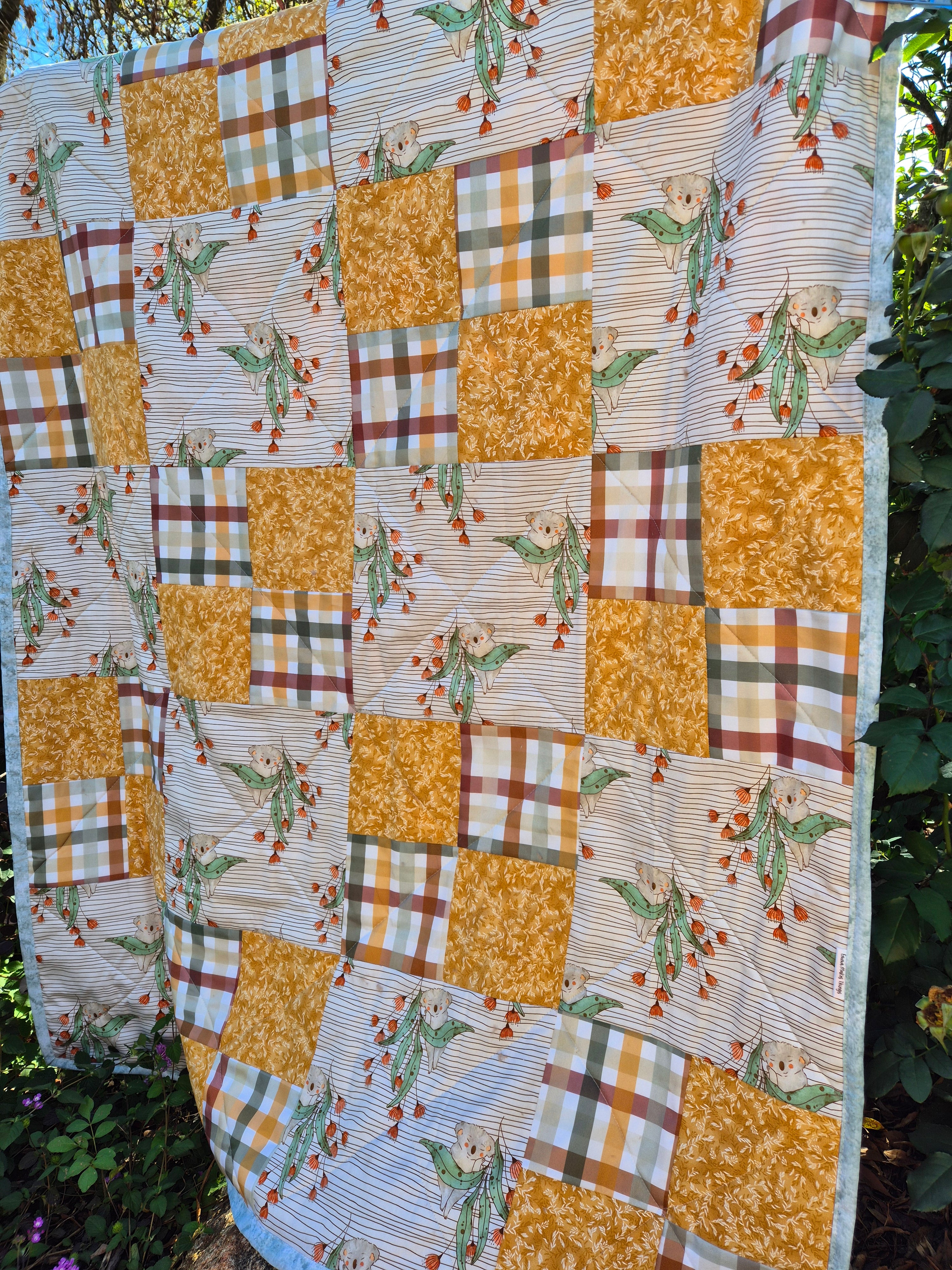Koala Themed Cot quilt