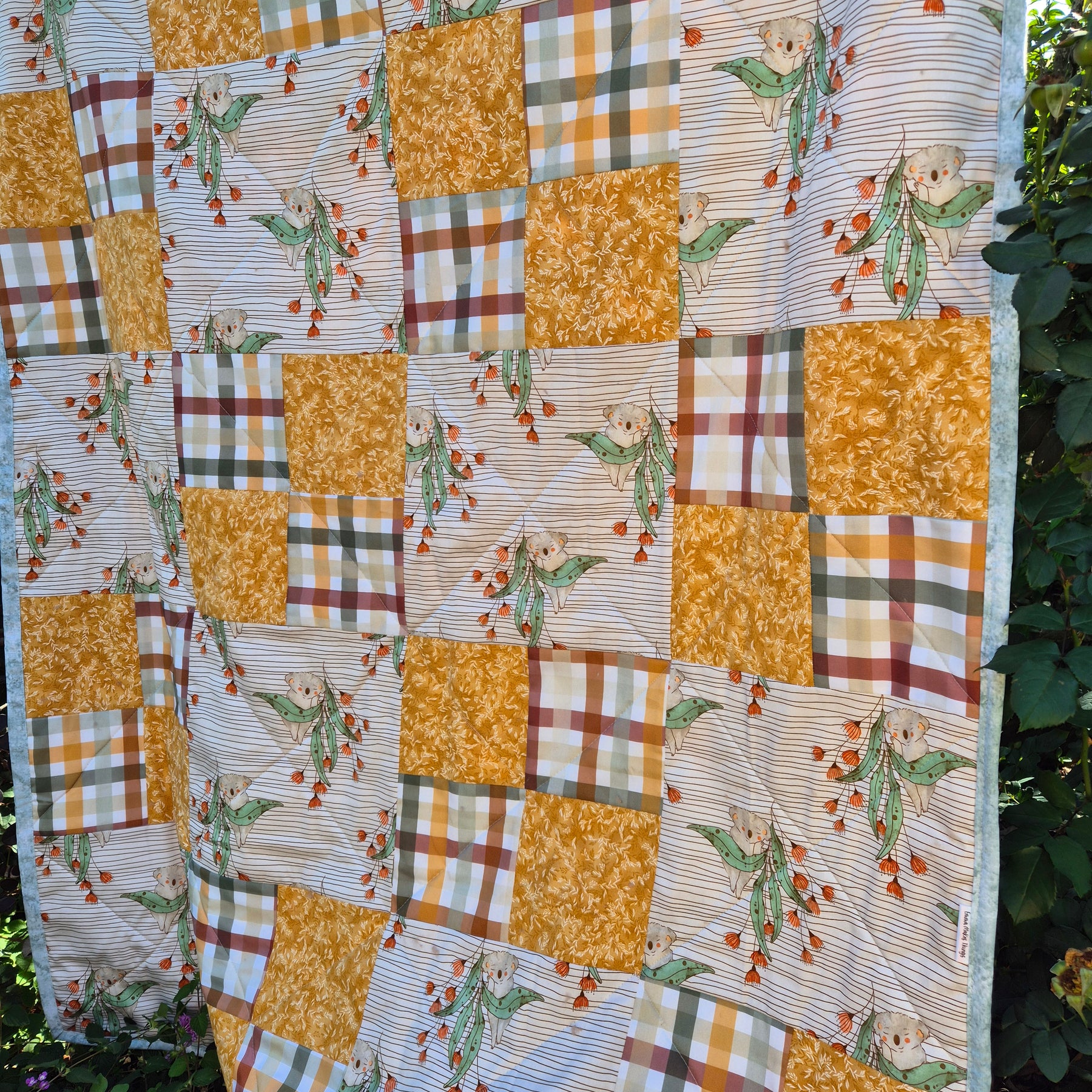 Koala Themed Cot quilt