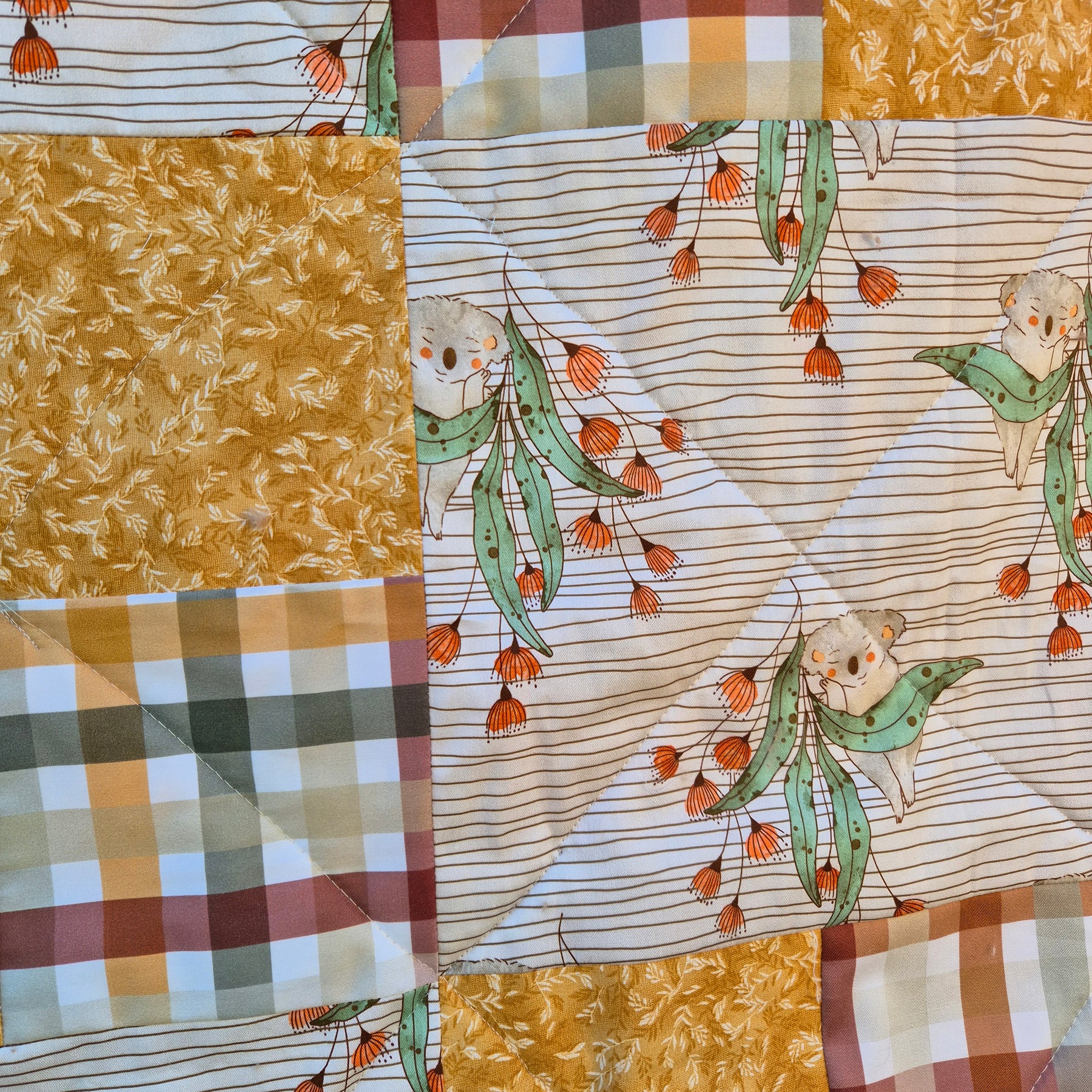 Koala Themed Cot quilt