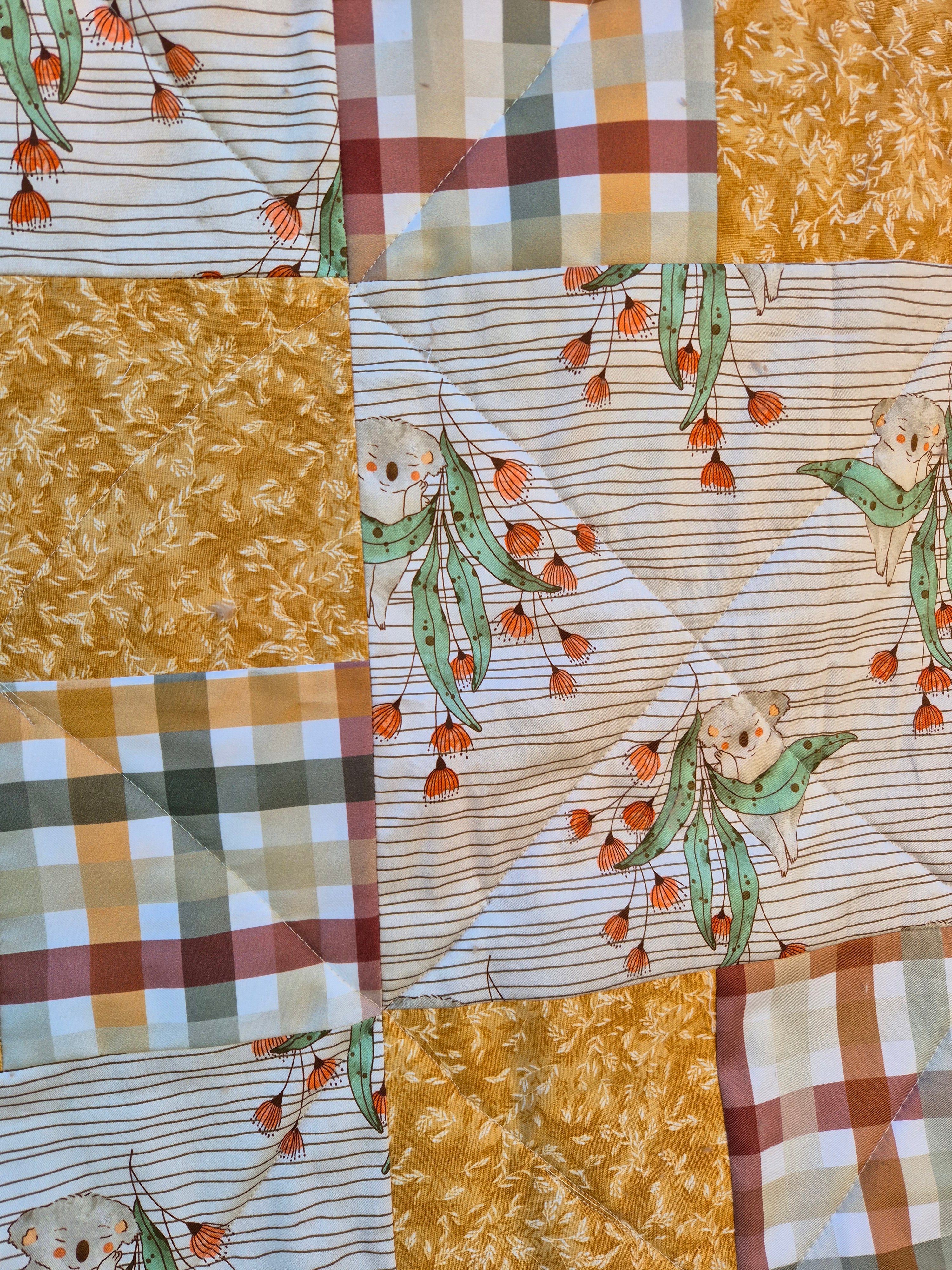 Koala Themed Cot quilt