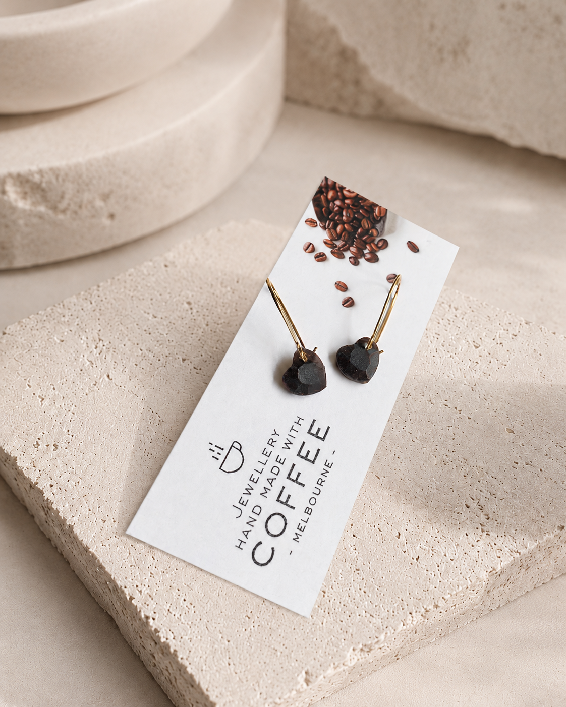 Sacré Coeur heart coffee earrings | Atelier Cayelle