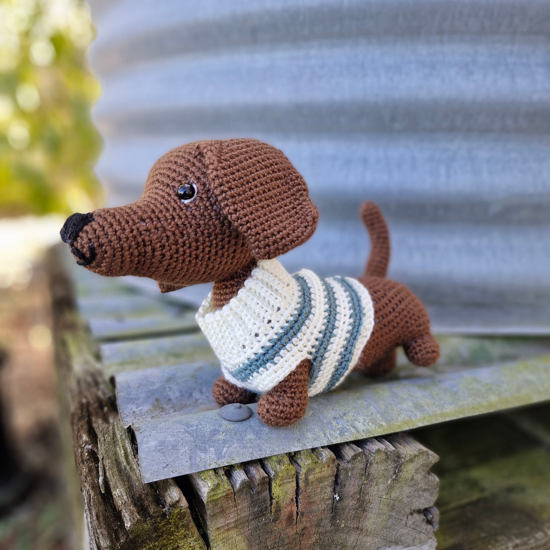 Super cute Hand crochet Dachshund Dog (Sausage Dog)