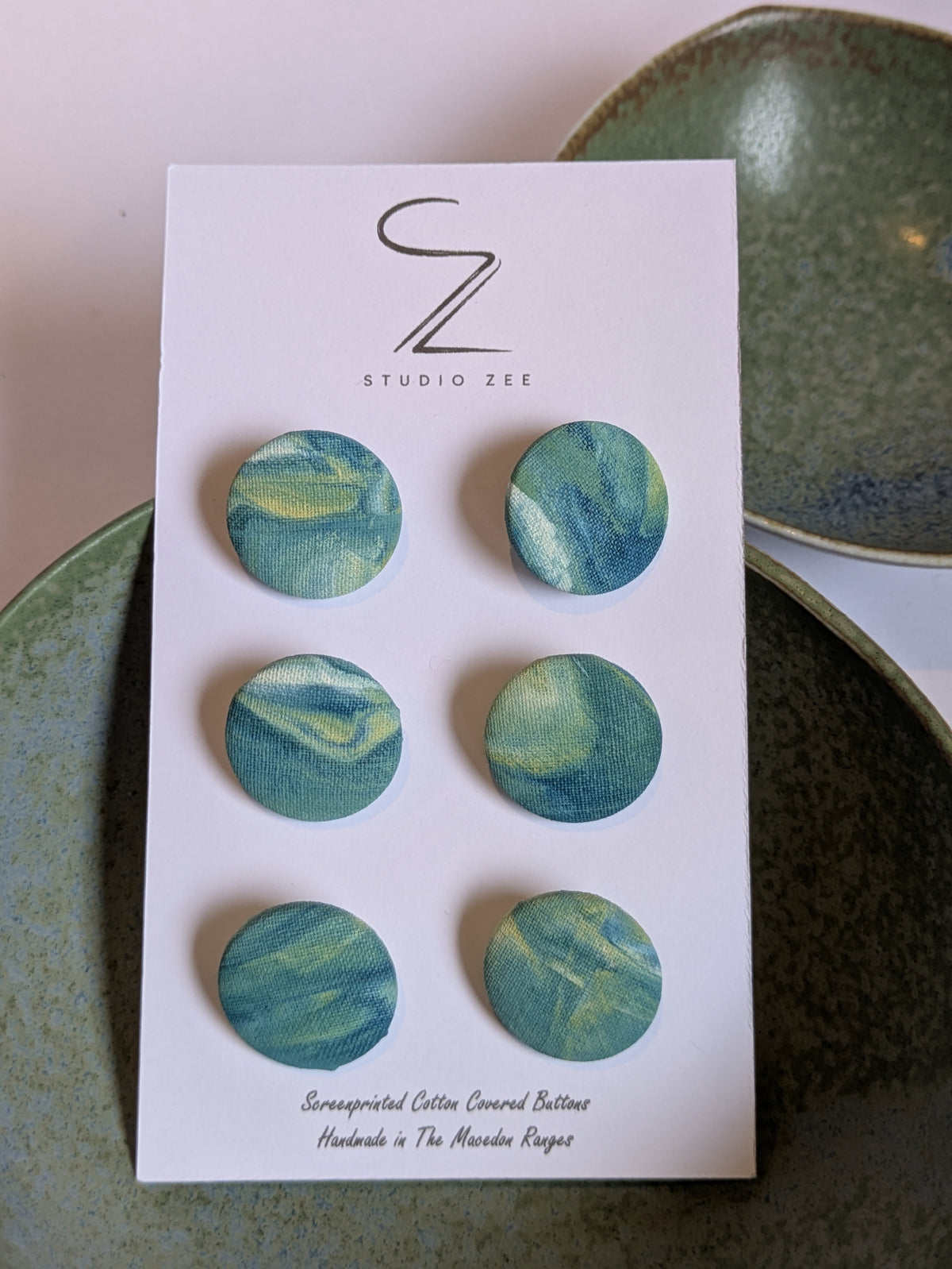 Hand Printed Fabric Buttons