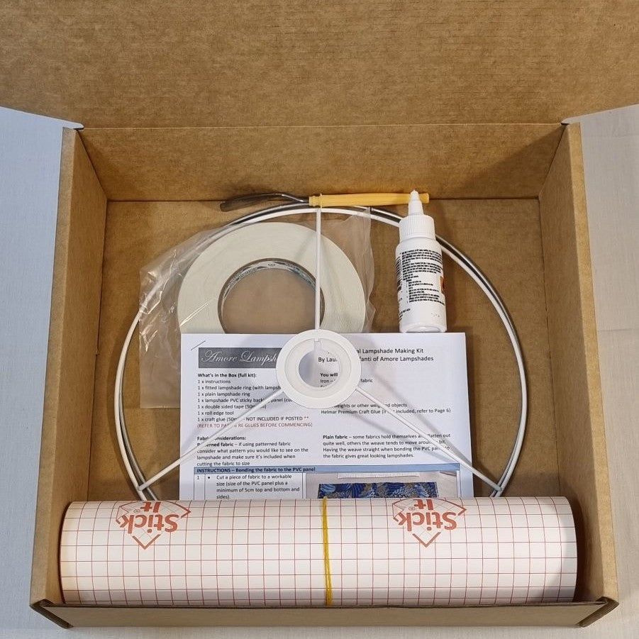 MAKE YOUR OWN LAMPSHADE with Lampshade Kits - Cylinder/Drum - Small to Medium