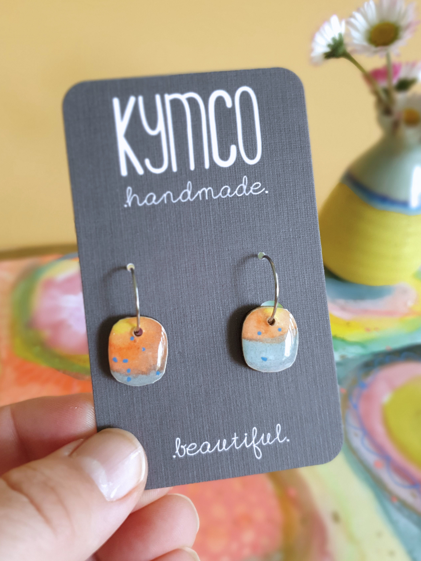 The Tutti Frutti Collection | Resin art jewellery | Small dangle earrings