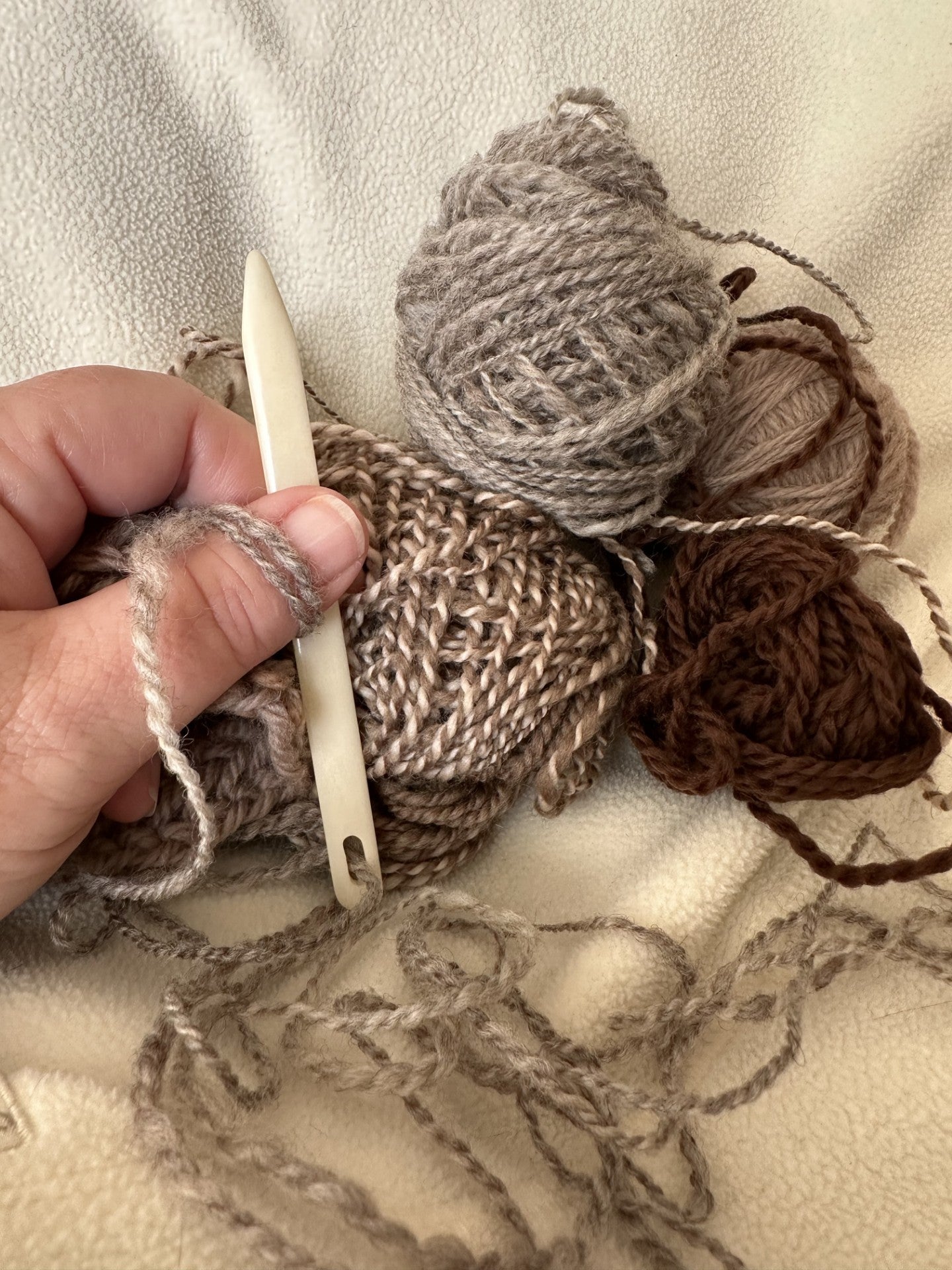 'Camo' Viking Nalbinding Wool Cowl or Neck Warmer