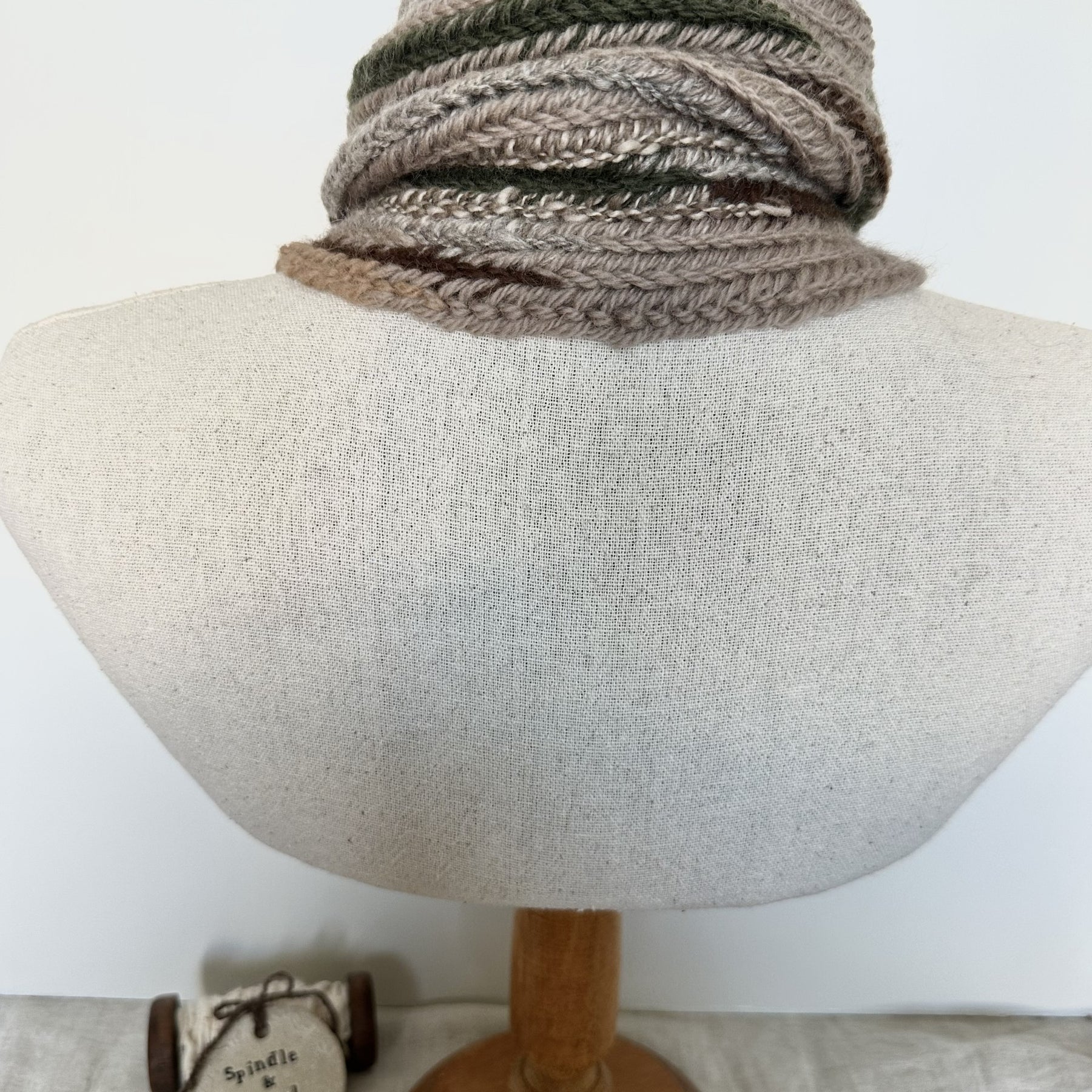 'Camo' Viking Nalbinding Wool Cowl or Neck Warmer
