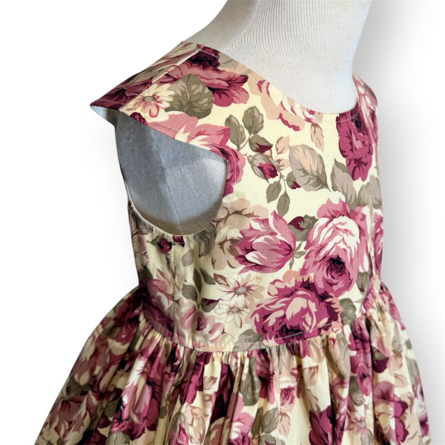 Burgandy Rose Tea Party Dress