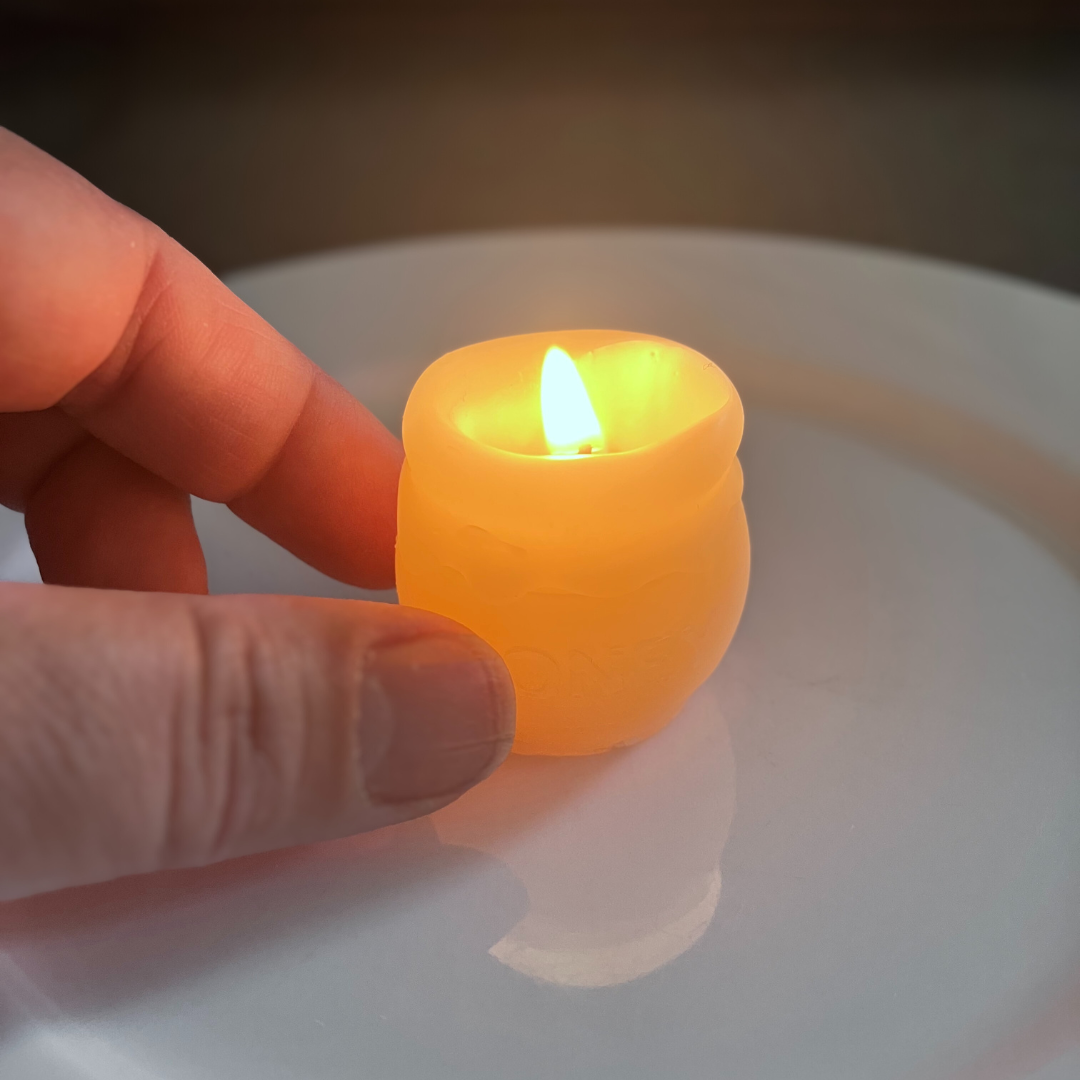 Honey Pot Gift Box - Raw Honey and Beeswax Candle Set