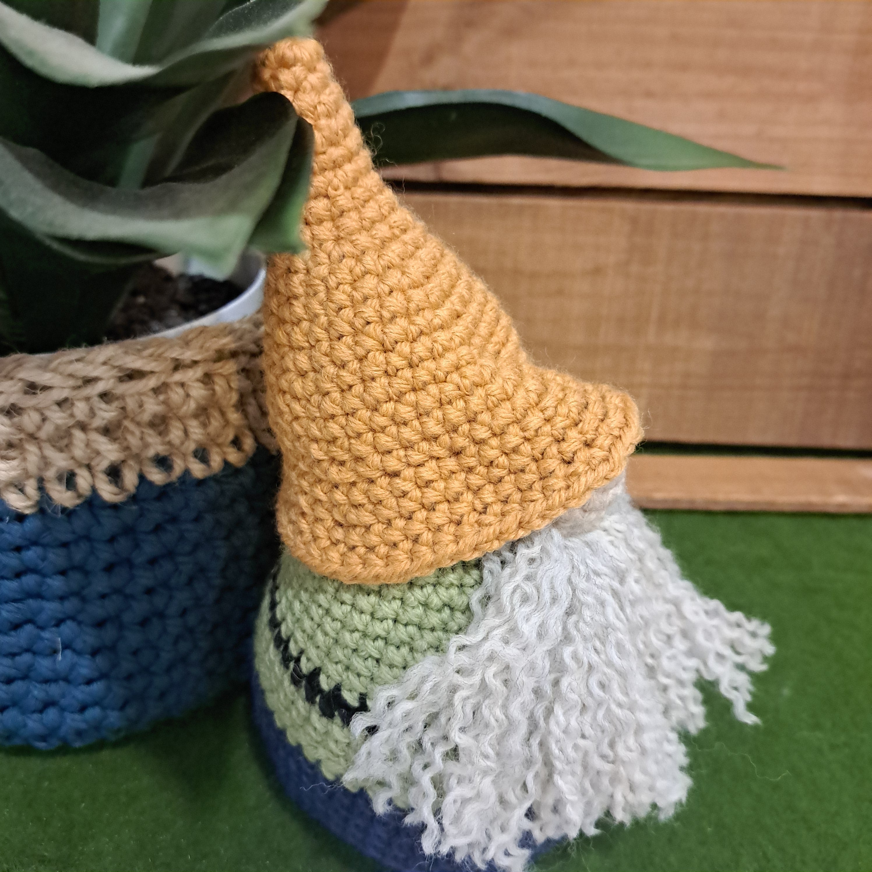 Crochet garden gnome
