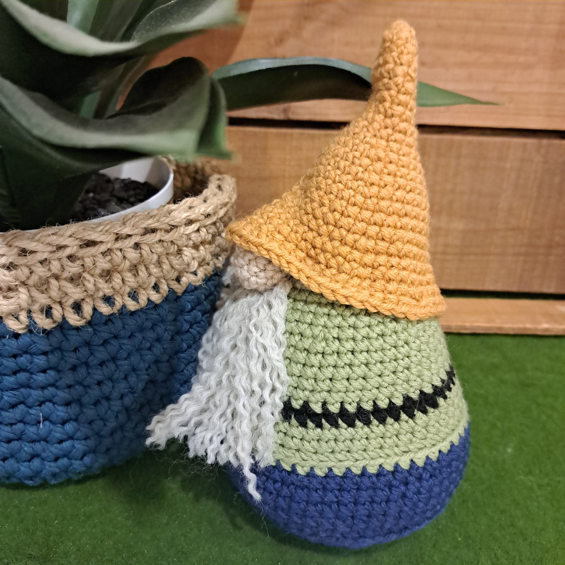 Crochet garden gnome