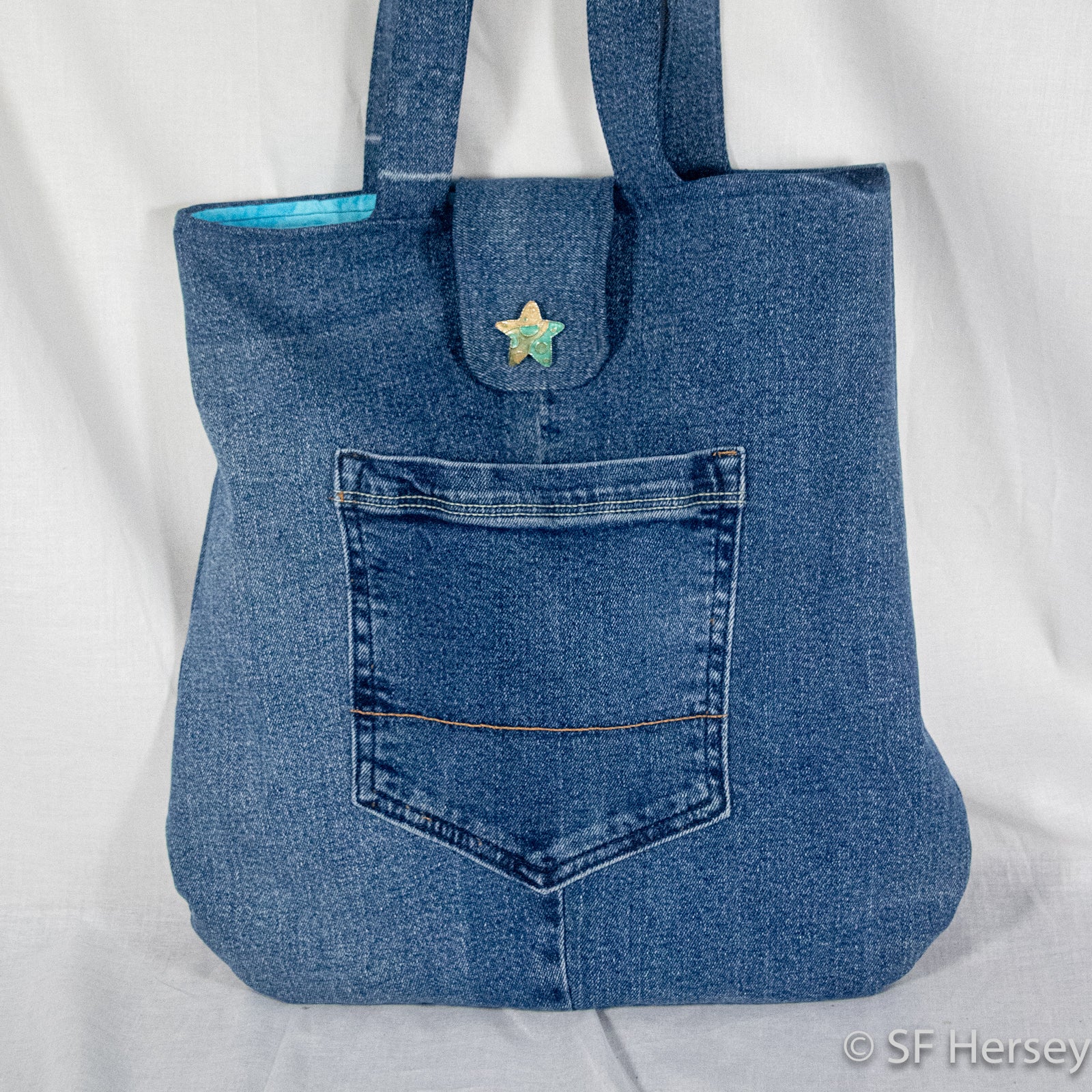 Star Bag from Up-cycled Jeans