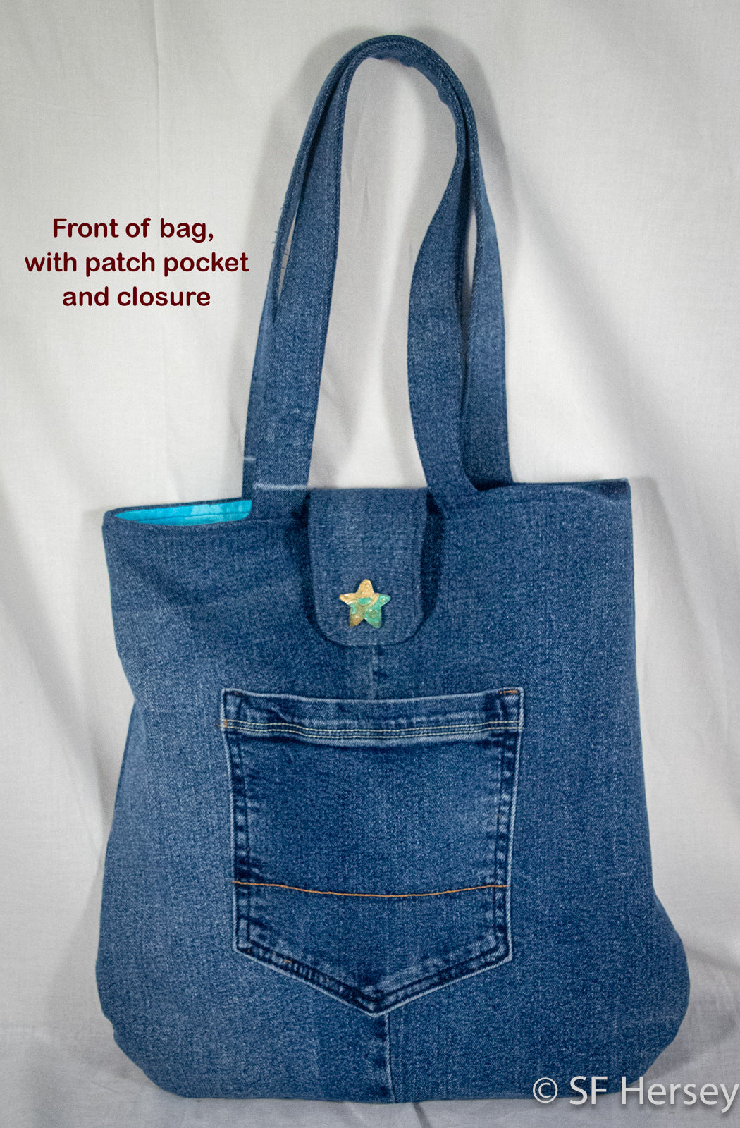 Star Bag from Up-cycled Jeans