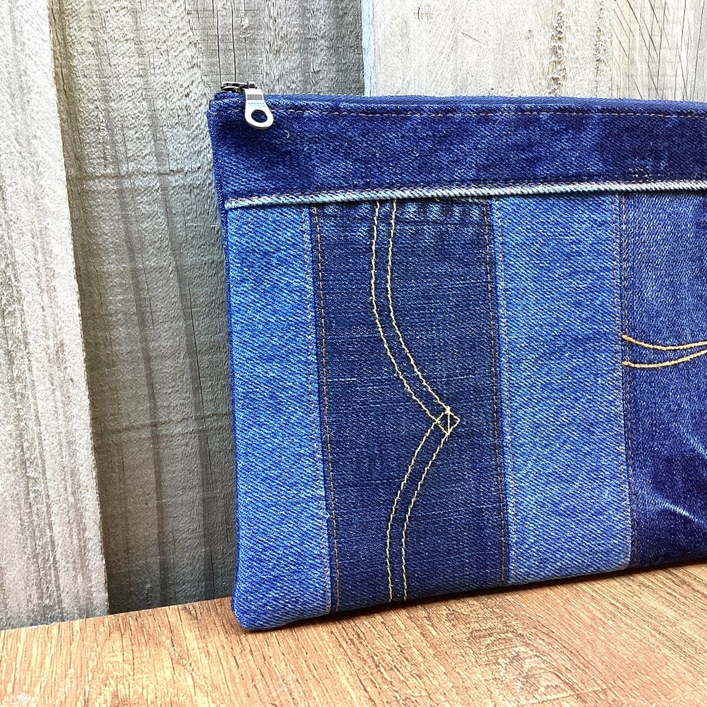Handmade Upcycled Denim Pencil Case – Scraps