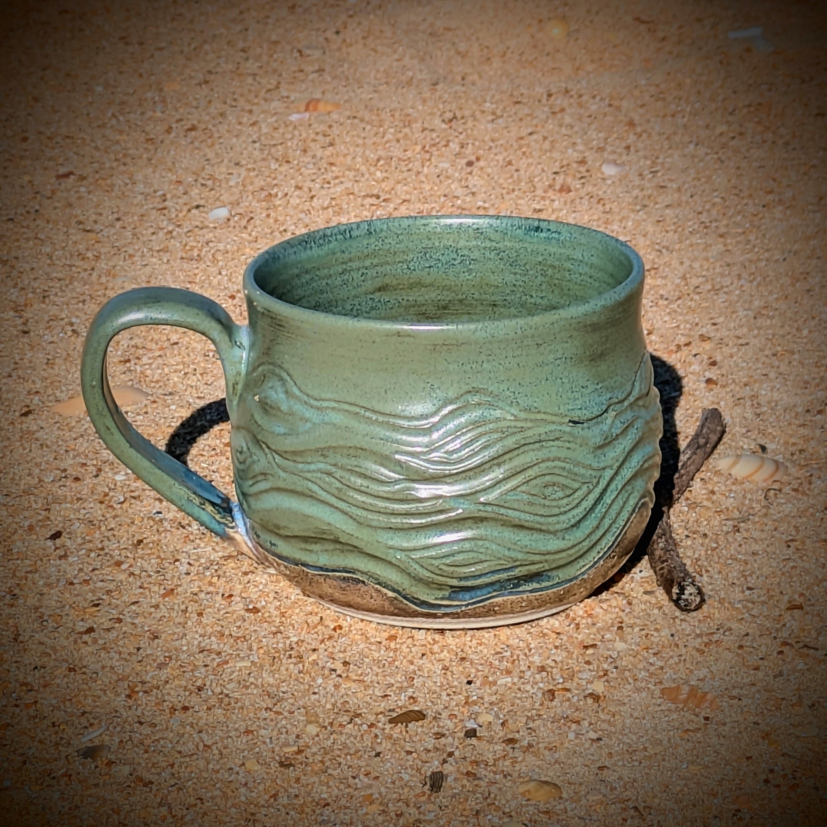 Large Seagrass Green Mug