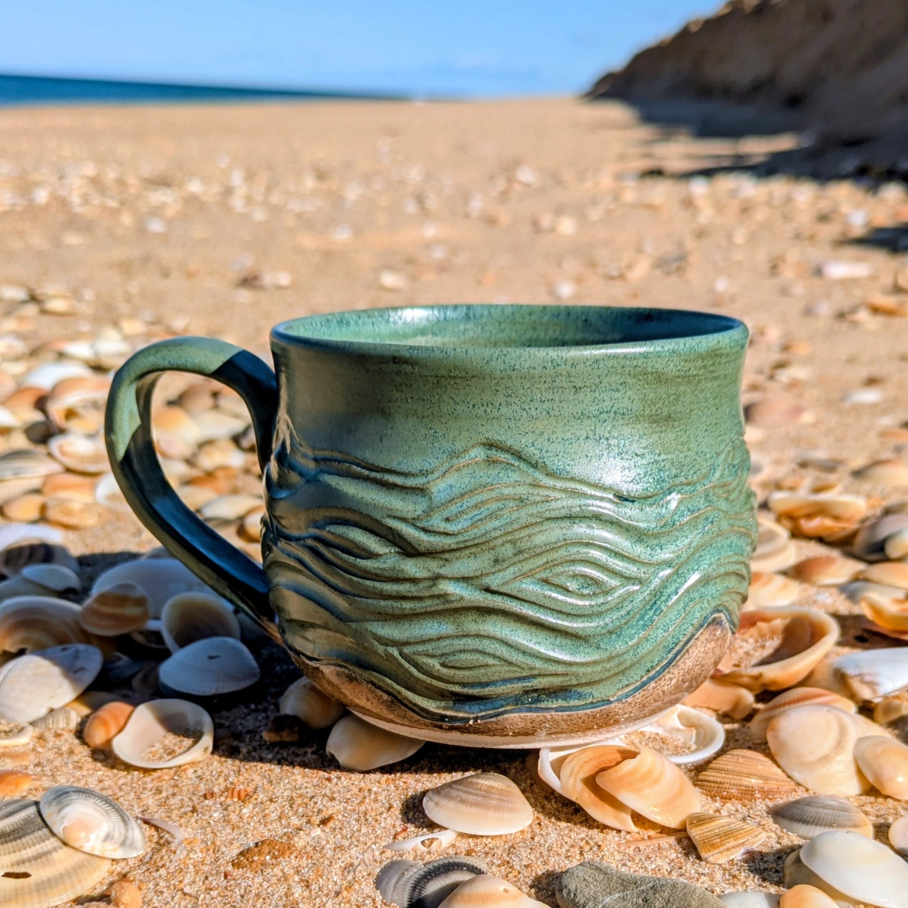 Large Seagrass Green Mug