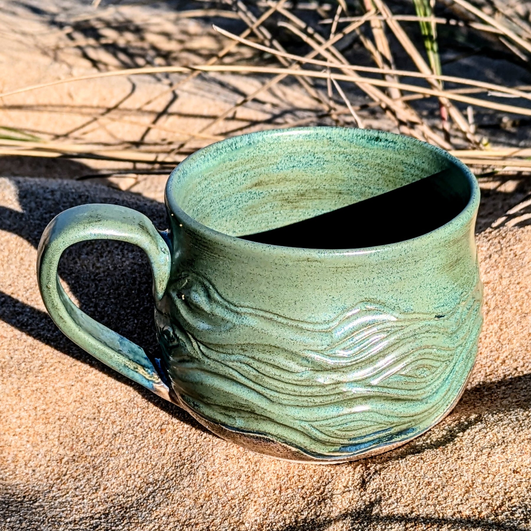 Large Seagrass Green Mug