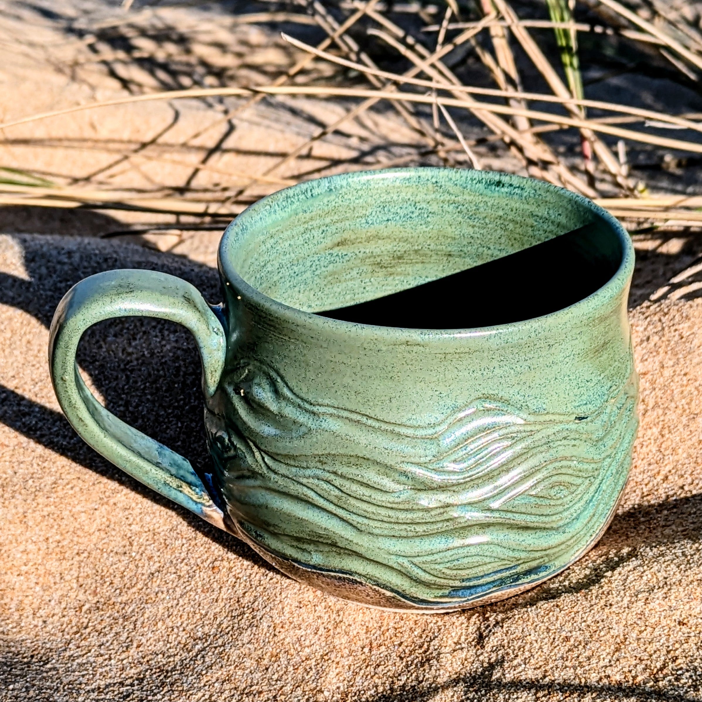 Large Seagrass Green Mug