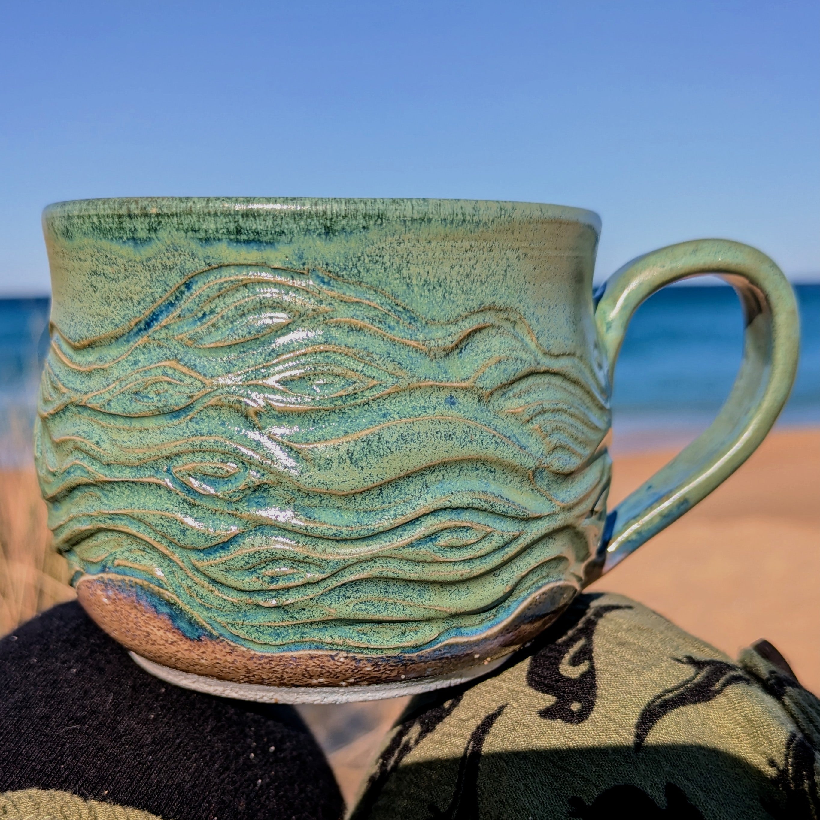 Large Seagrass Green Mug