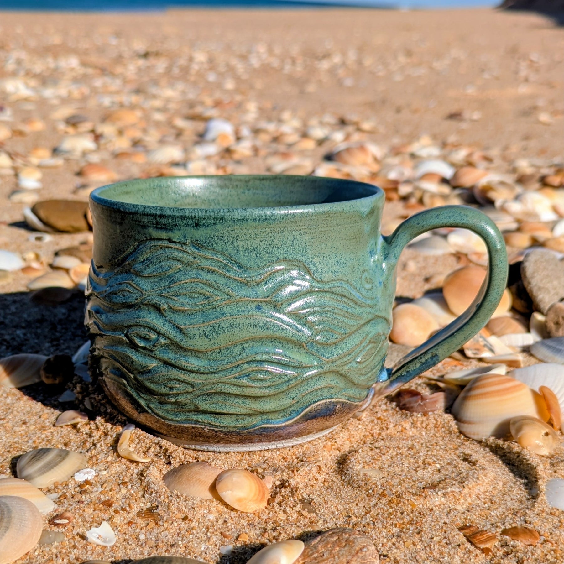 Large Seagrass Green Mug