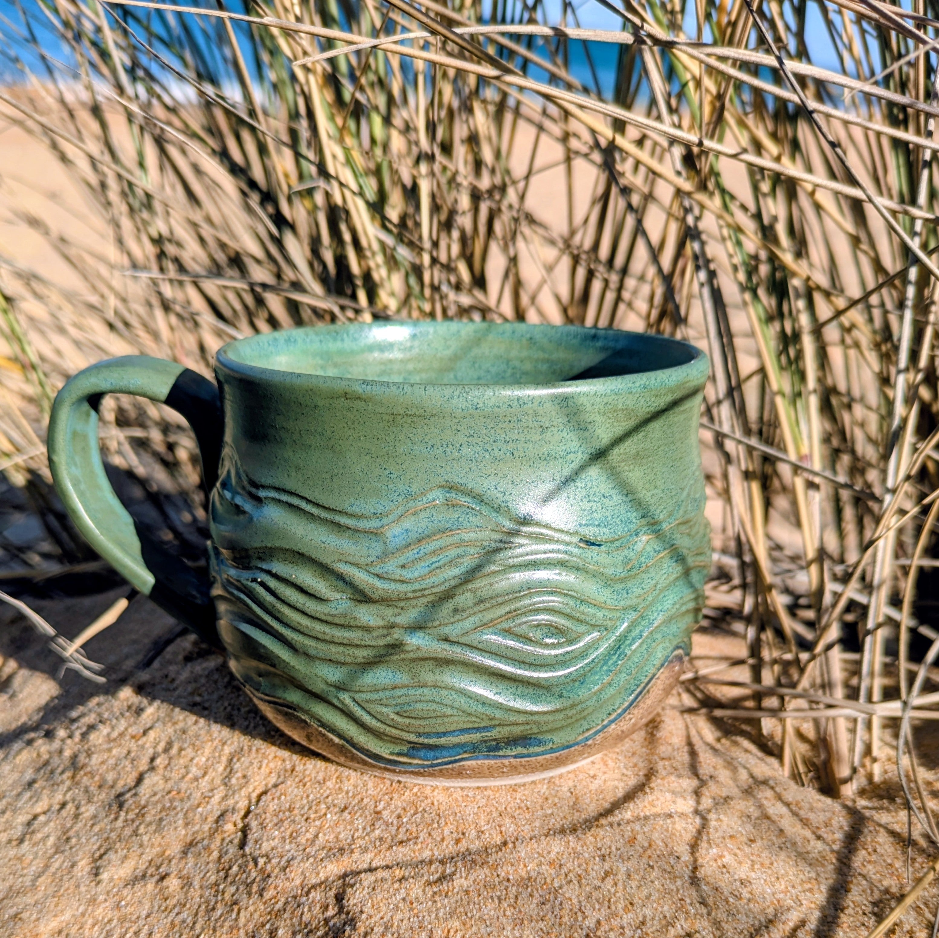 Large Seagrass Green Mug