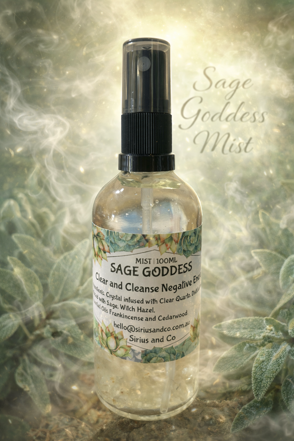 Sage Goddess Mist 100ml and Affirmation