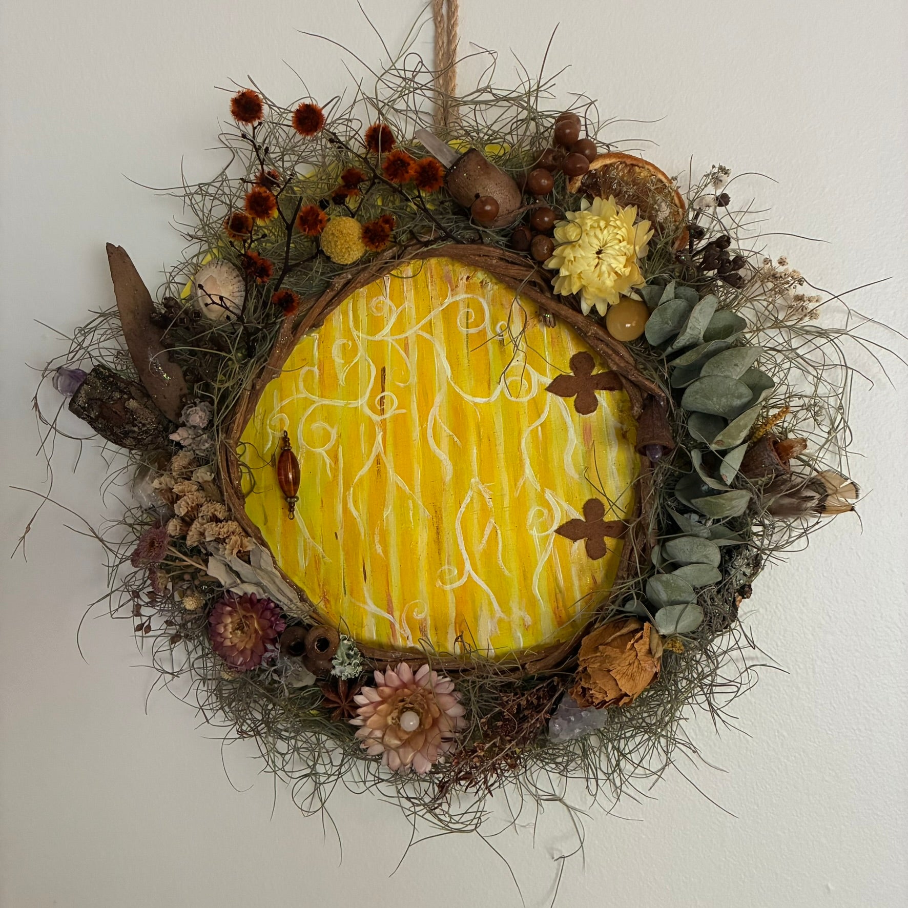 Wreath - Hobbit Faery Door (Yellow)