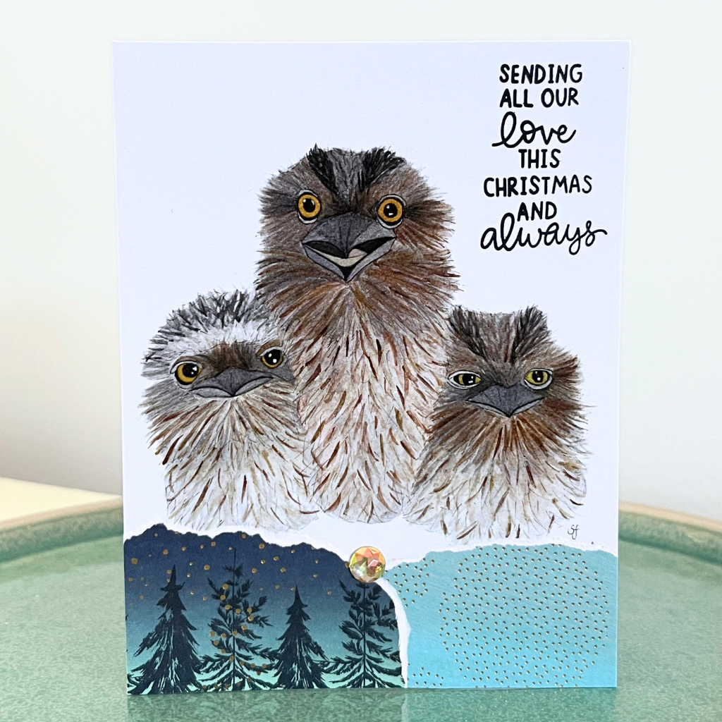 Christmas card - owls (choice of options)