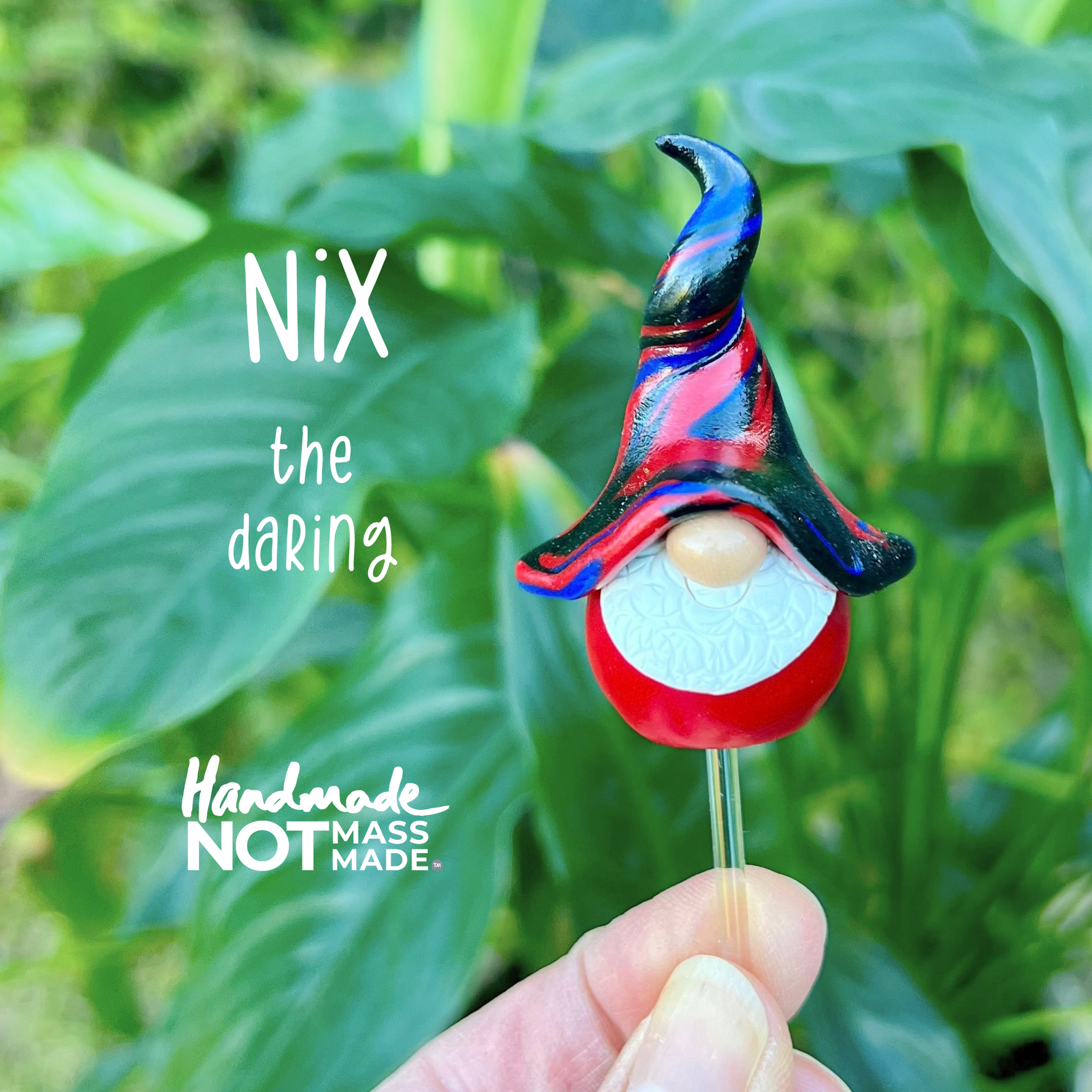Whimsical polymer gnome trio - Riff, Jolt & Nix