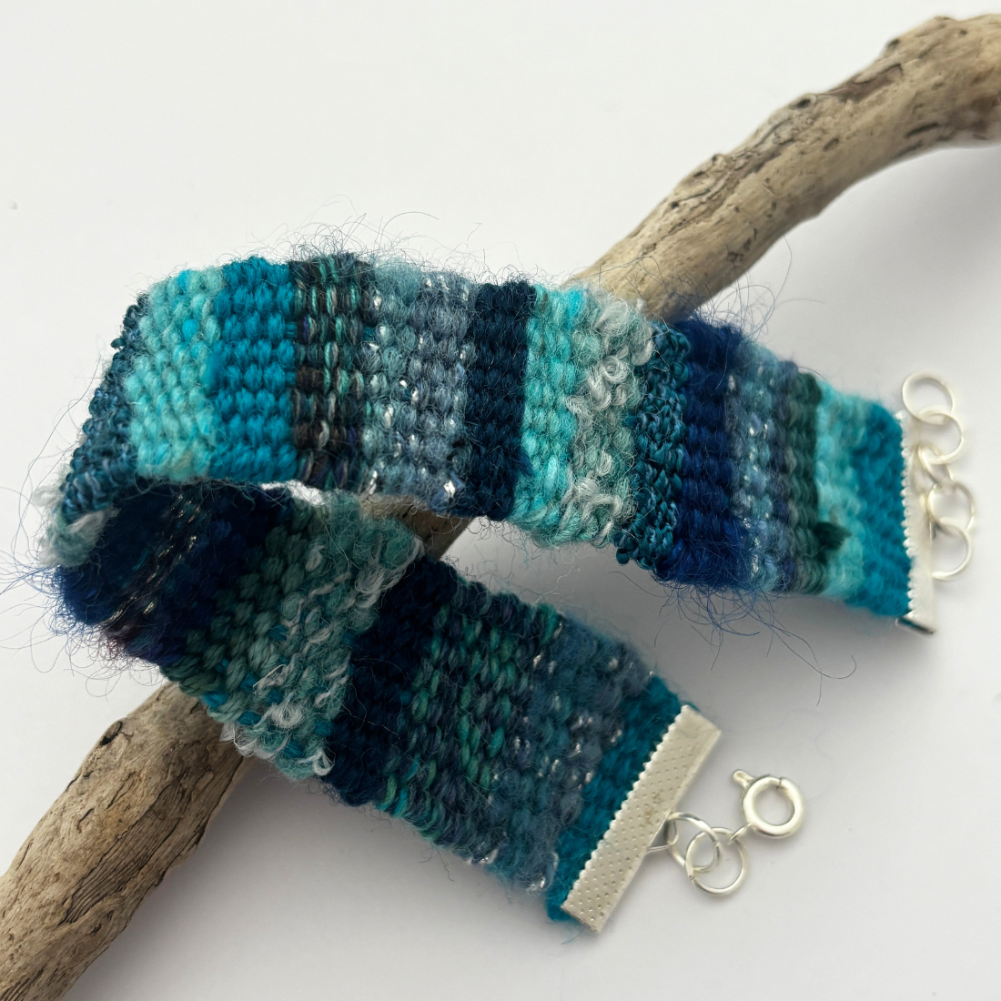 Handwoven Textile Fibre Art Bracelet