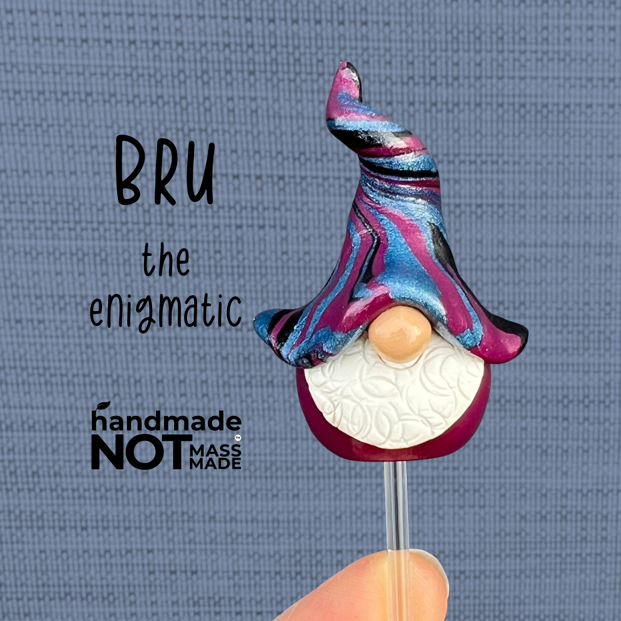 Whimsical polymer clay gnome trio - Flombay, Anker & Bru