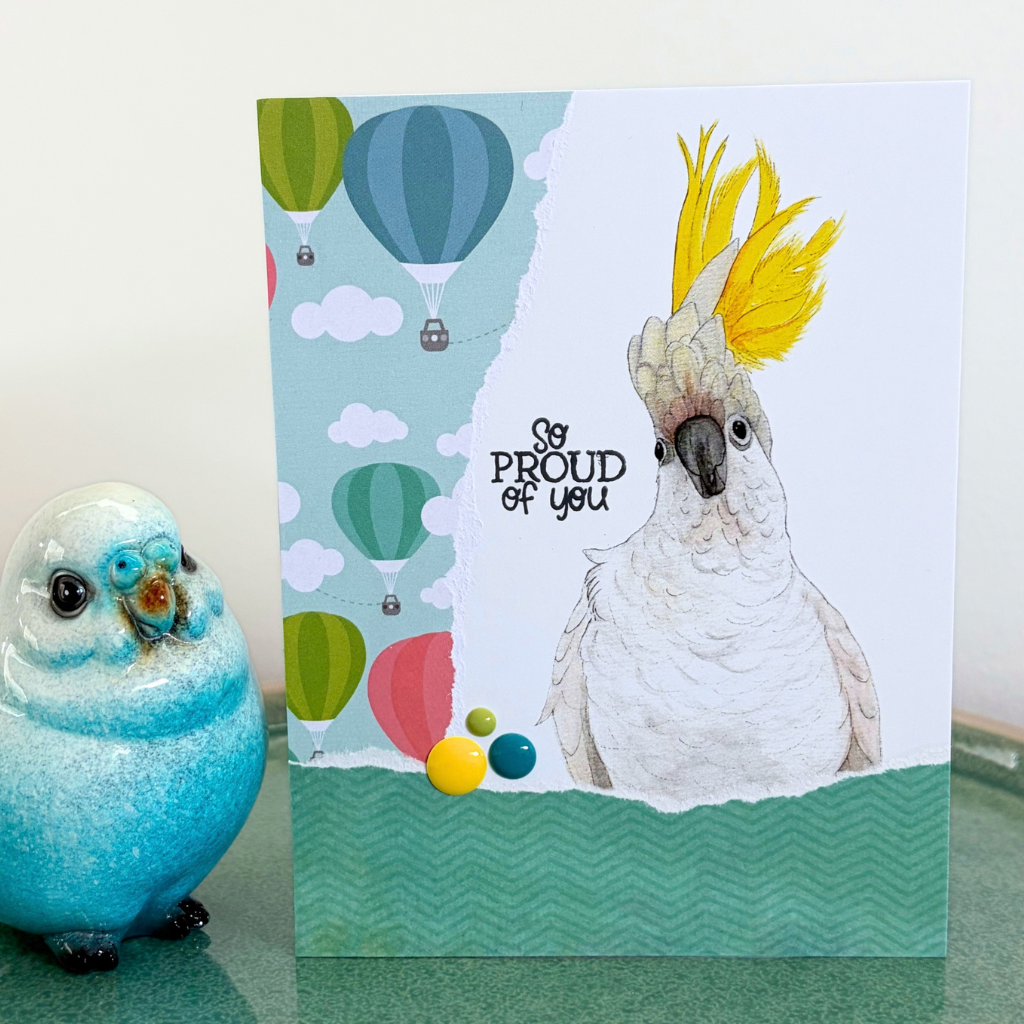 Cockatoo "So proud of you" card