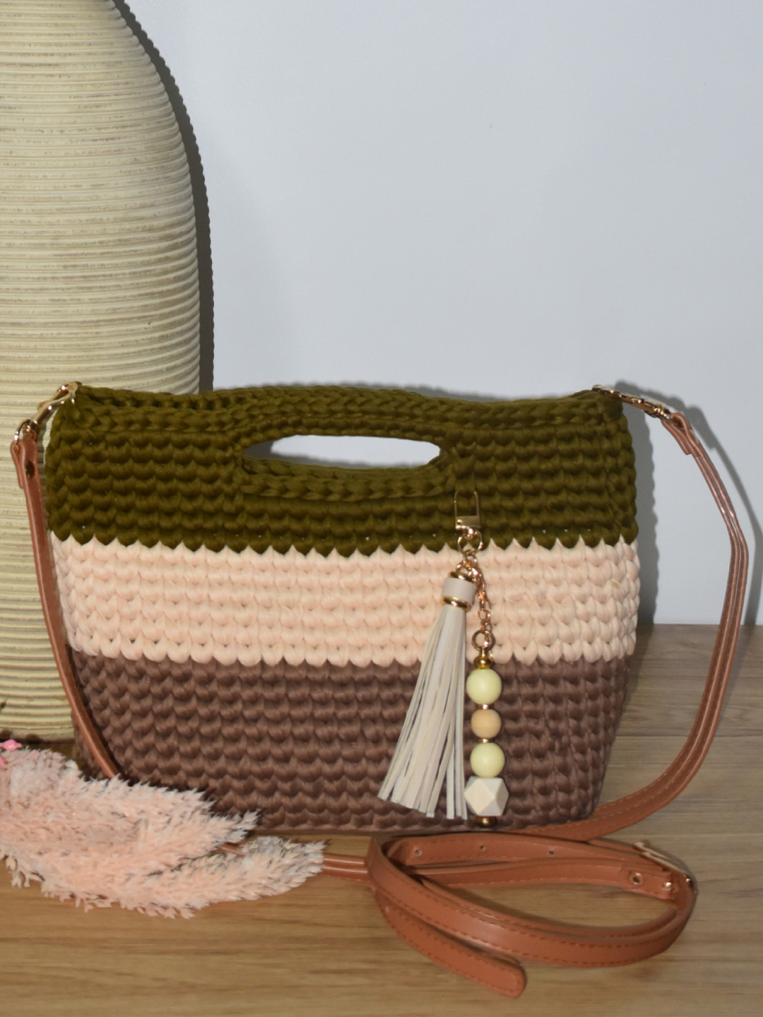 Crochet Handbag - Earthy Tones
