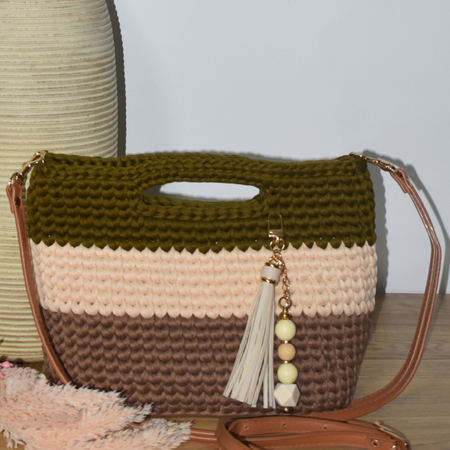 Crochet Handbag - Earthy Tones
