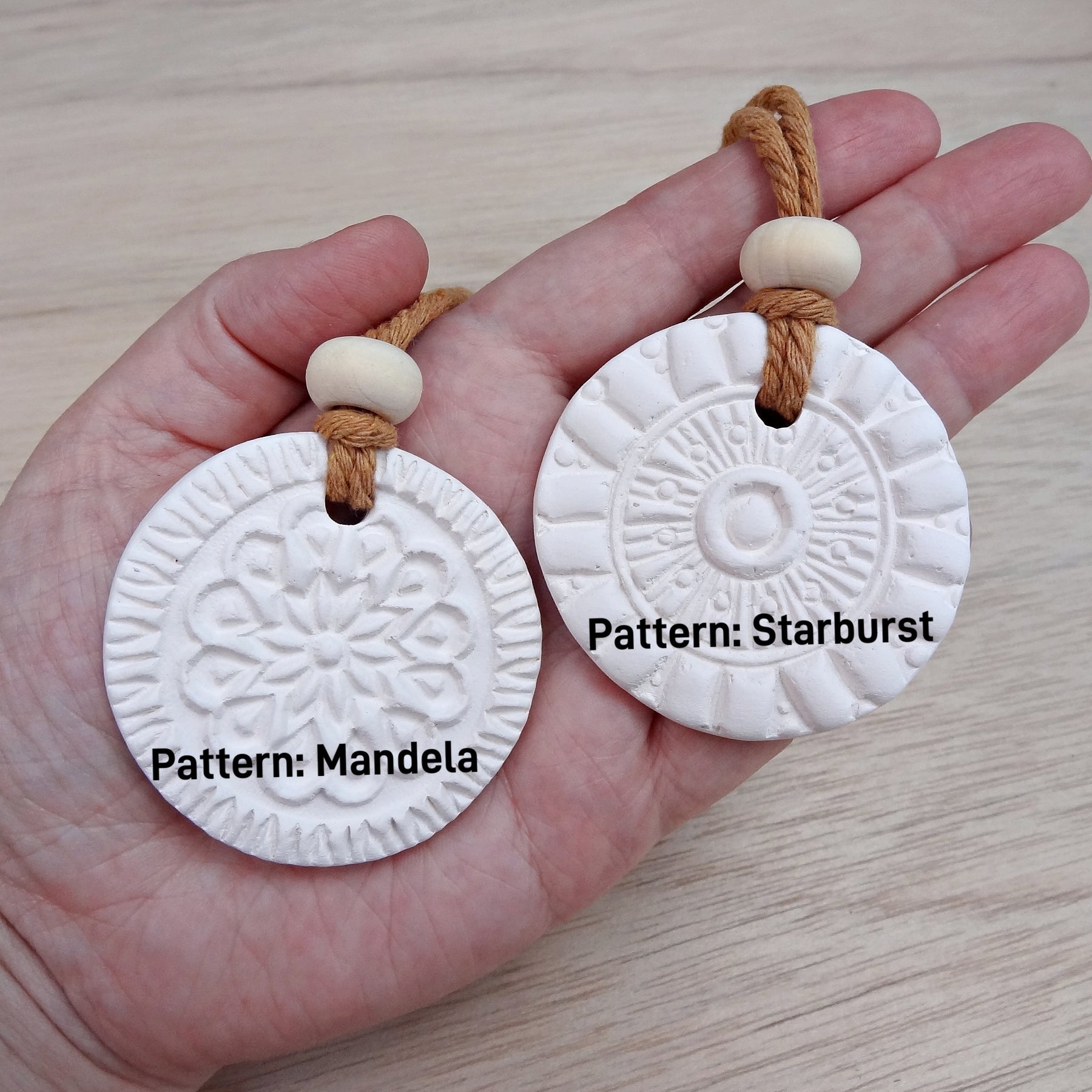 Ceramic Car Diffuser with Essential Oil. Handmade porcelain clay air freshener. Gift box included