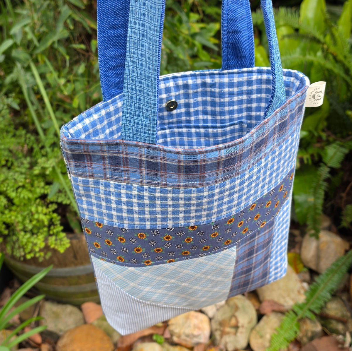 Repurposed Remnant Fabric Tote | 100% Pre-loved Fabrics