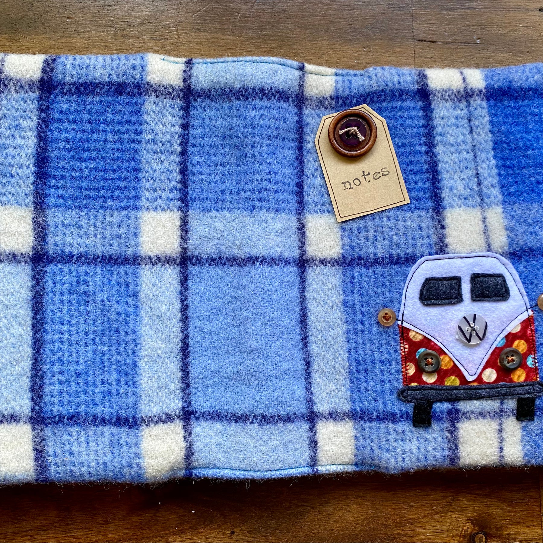 A5 Upcycled Notebook Kombi - Blue