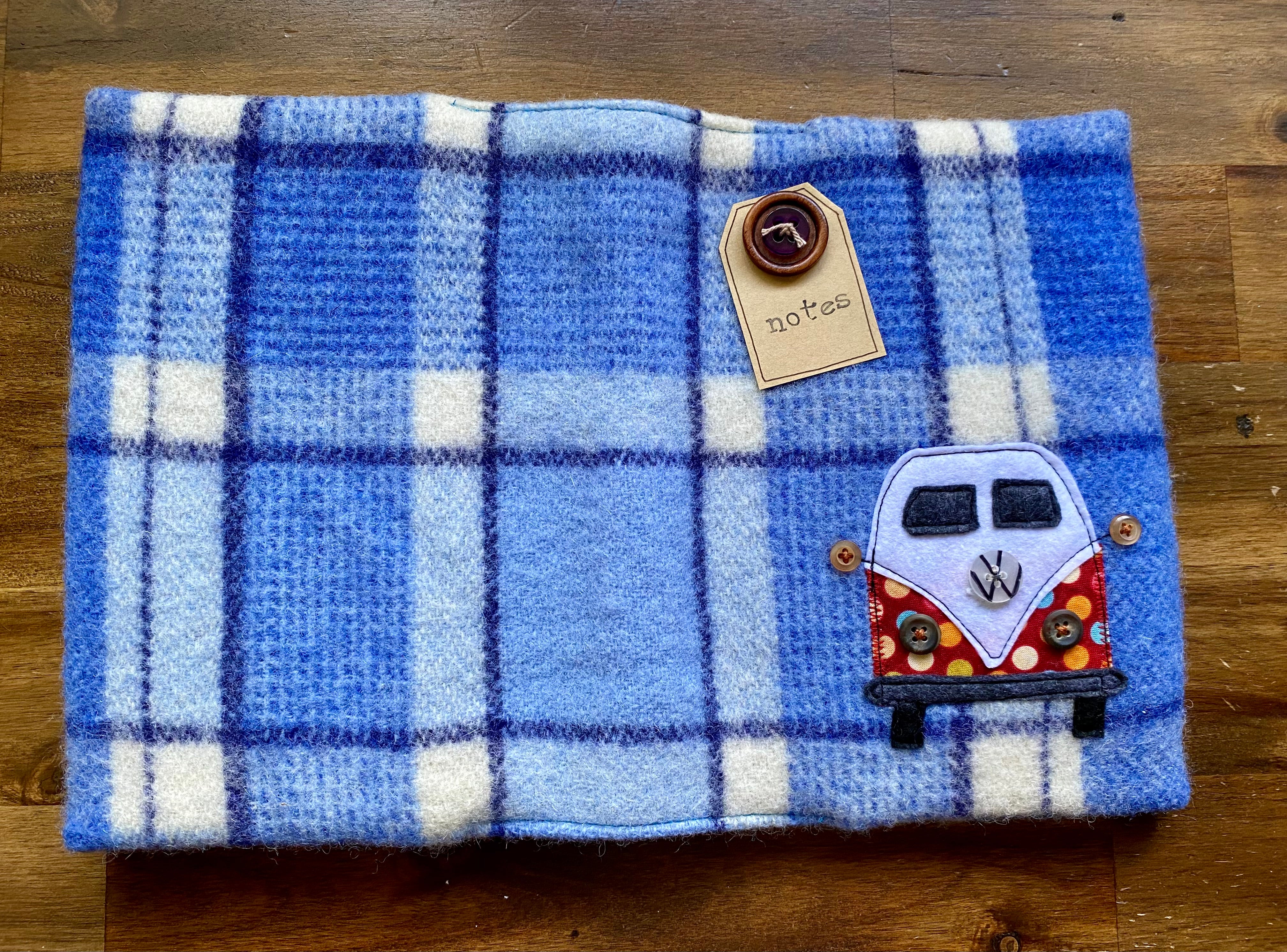 A5 Upcycled Notebook Kombi - Blue