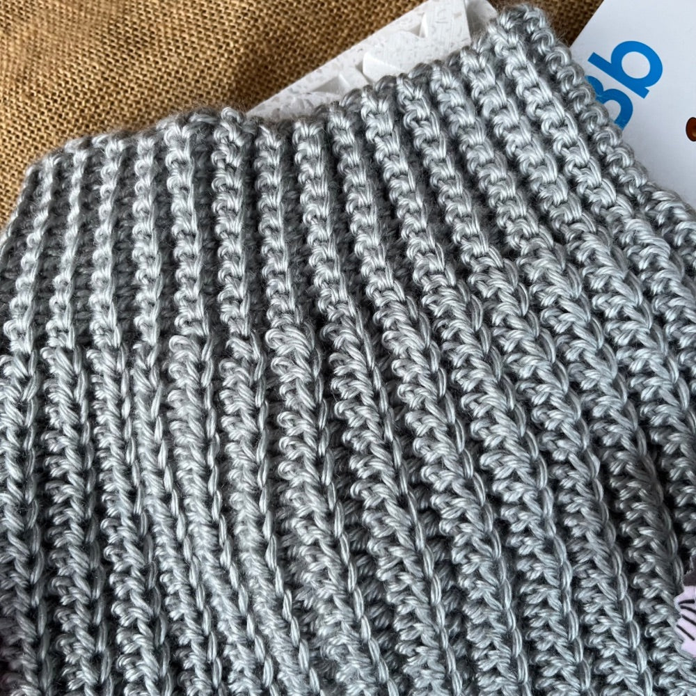 Handmade crochet | baby pants | grey | Flexible fit