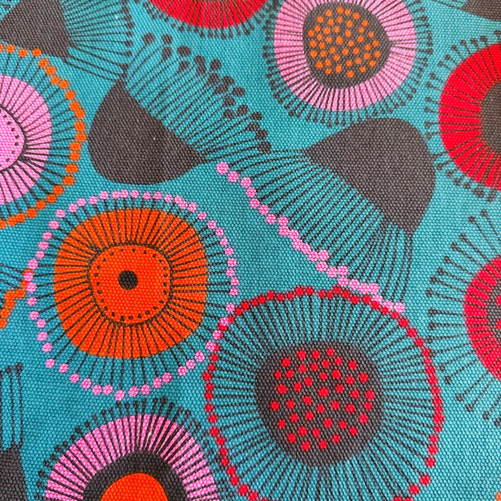 Australian bush flowers Japanese style cross back kitchen apron. Crafting, gardening, no ties apron.