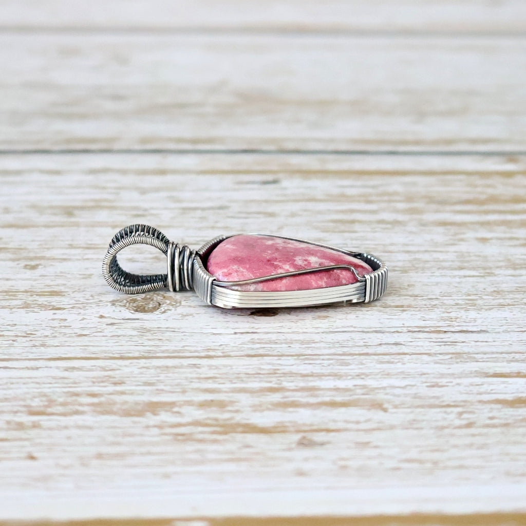 Sterling Silver Thulite Pendant ~ Talisman of Heartfelt Connection