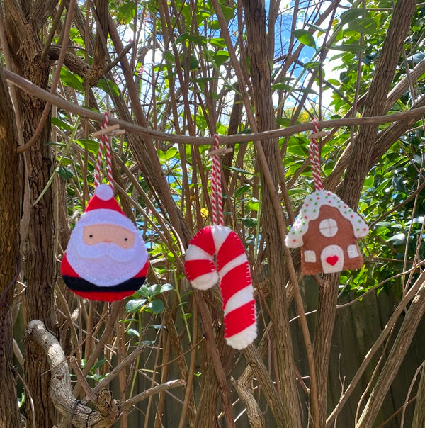 Christmas decorations - mixed set of 3