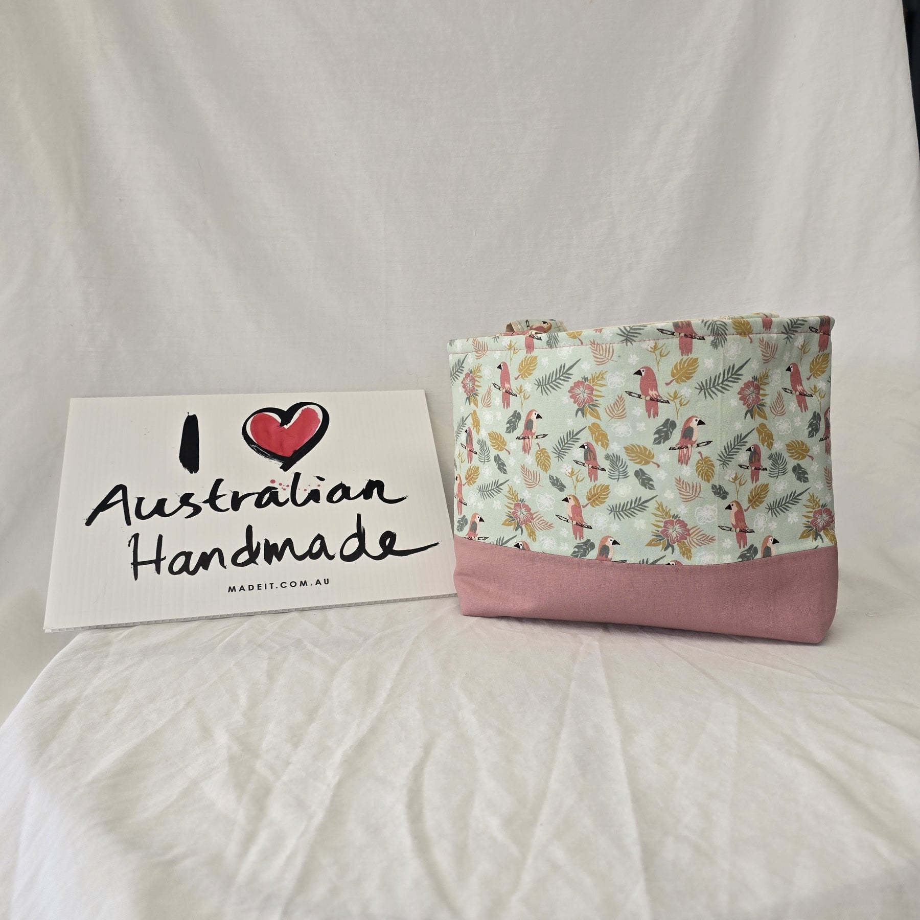 Classic Handbag | Pastel Bird Print | Australian Wildlife Collection